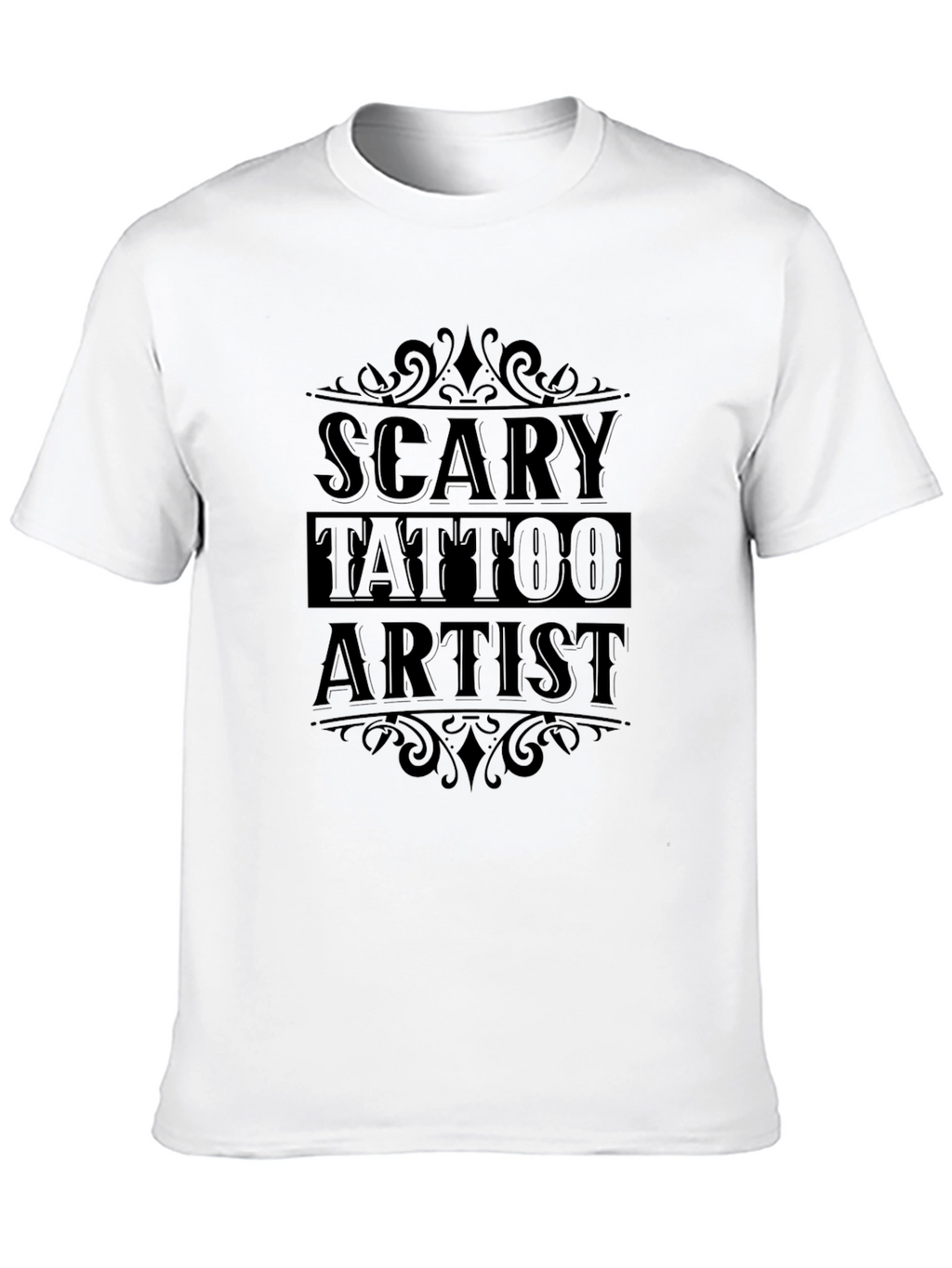 Scary Tattoo Artist T-Shirt - Black Graphic Tee