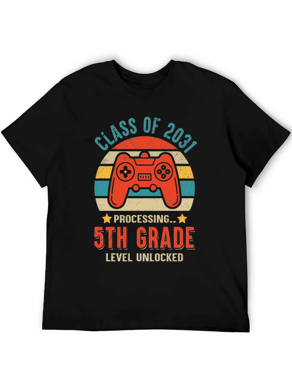 Class of 2031 5th Grade Level Unlocked Gamer T-Shirt