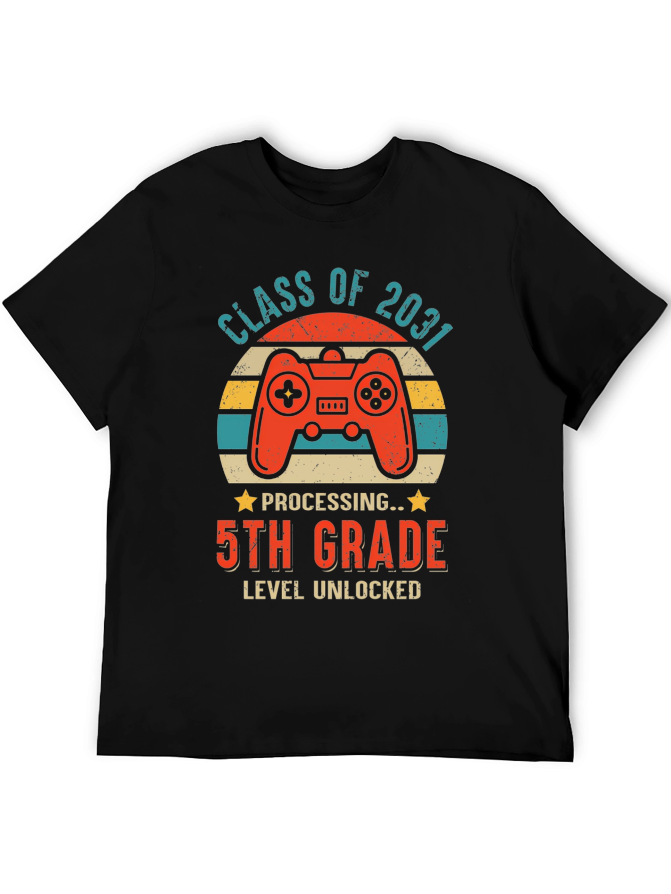 Class of 2031 5th Grade Level Unlocked Gamer T-Shirt