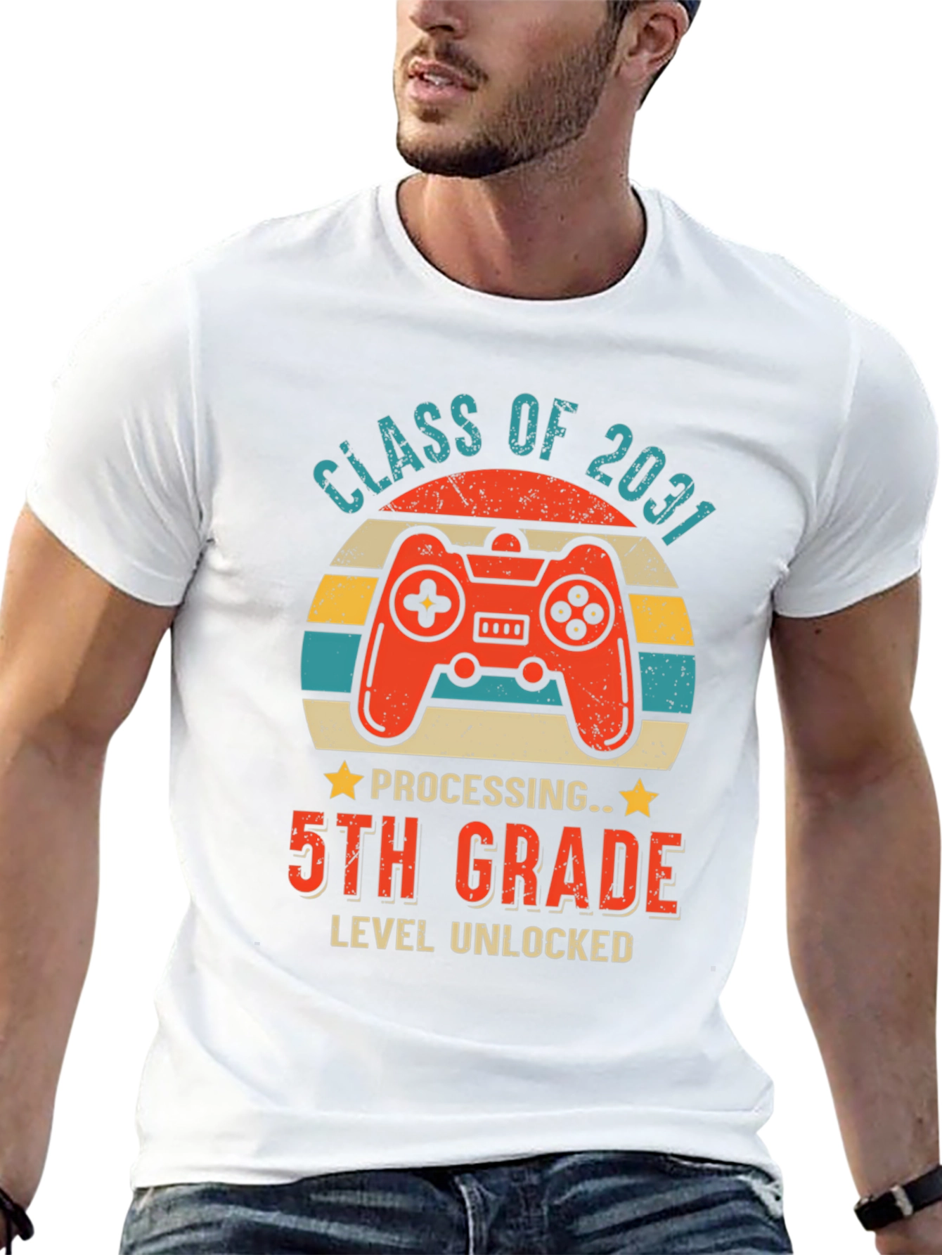 Class of 2031 5th Grade Level Unlocked Gamer T-Shirt