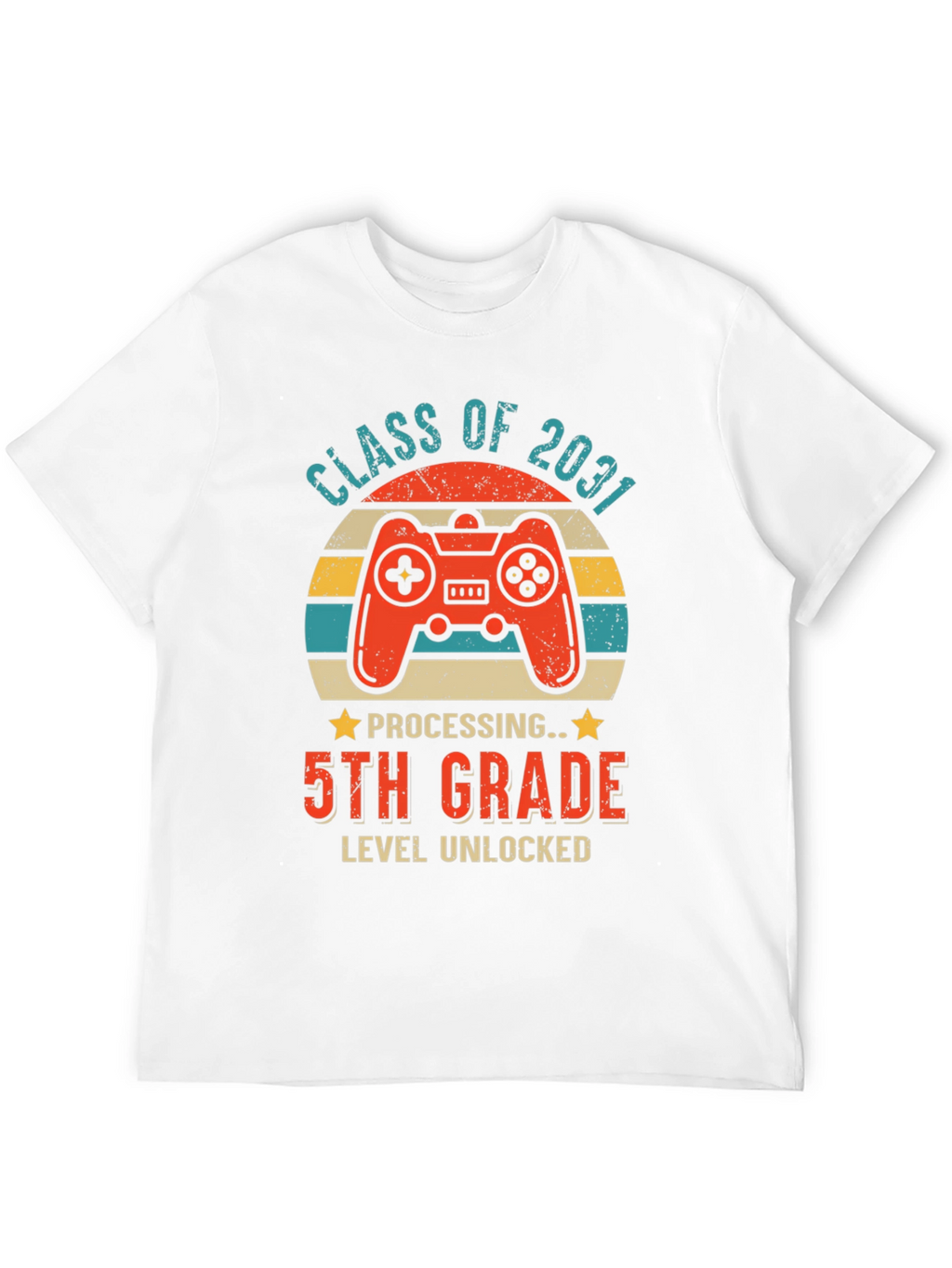 Class of 2031 5th Grade Level Unlocked Gamer T-Shirt