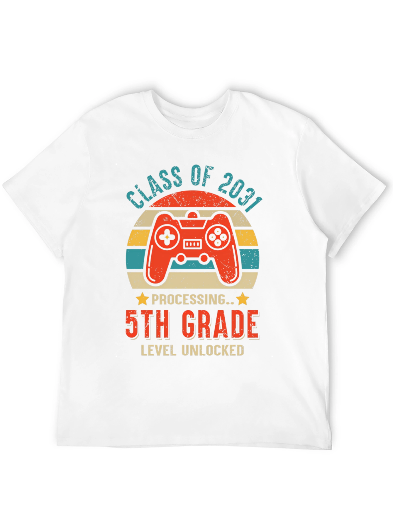 Class of 2031 5th Grade Level Unlocked Gamer T-Shirt