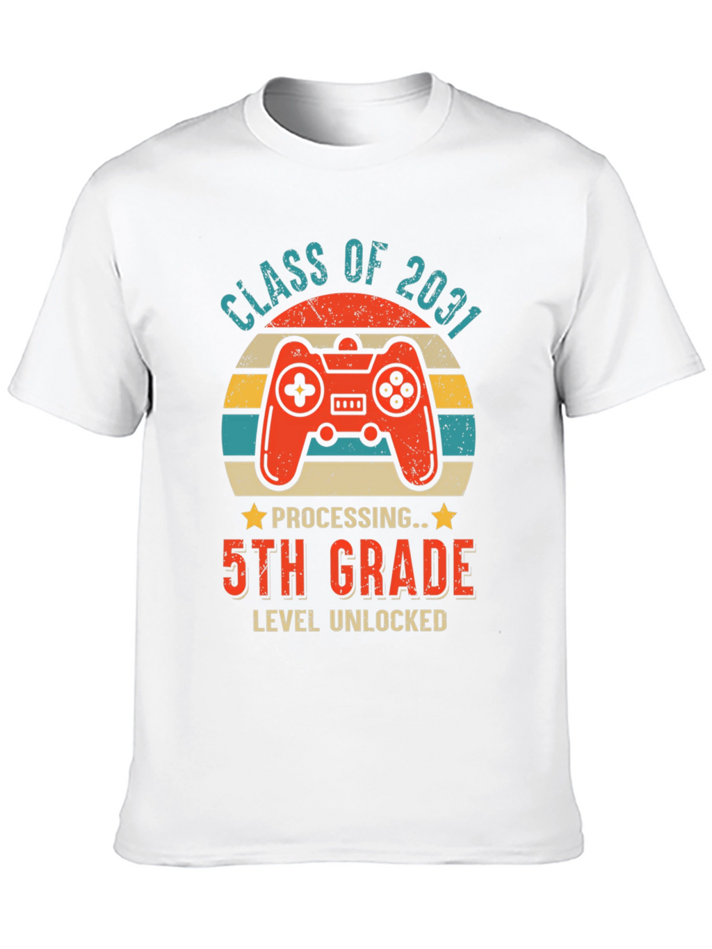 Class of 2031 5th Grade Level Unlocked Gamer T-Shirt