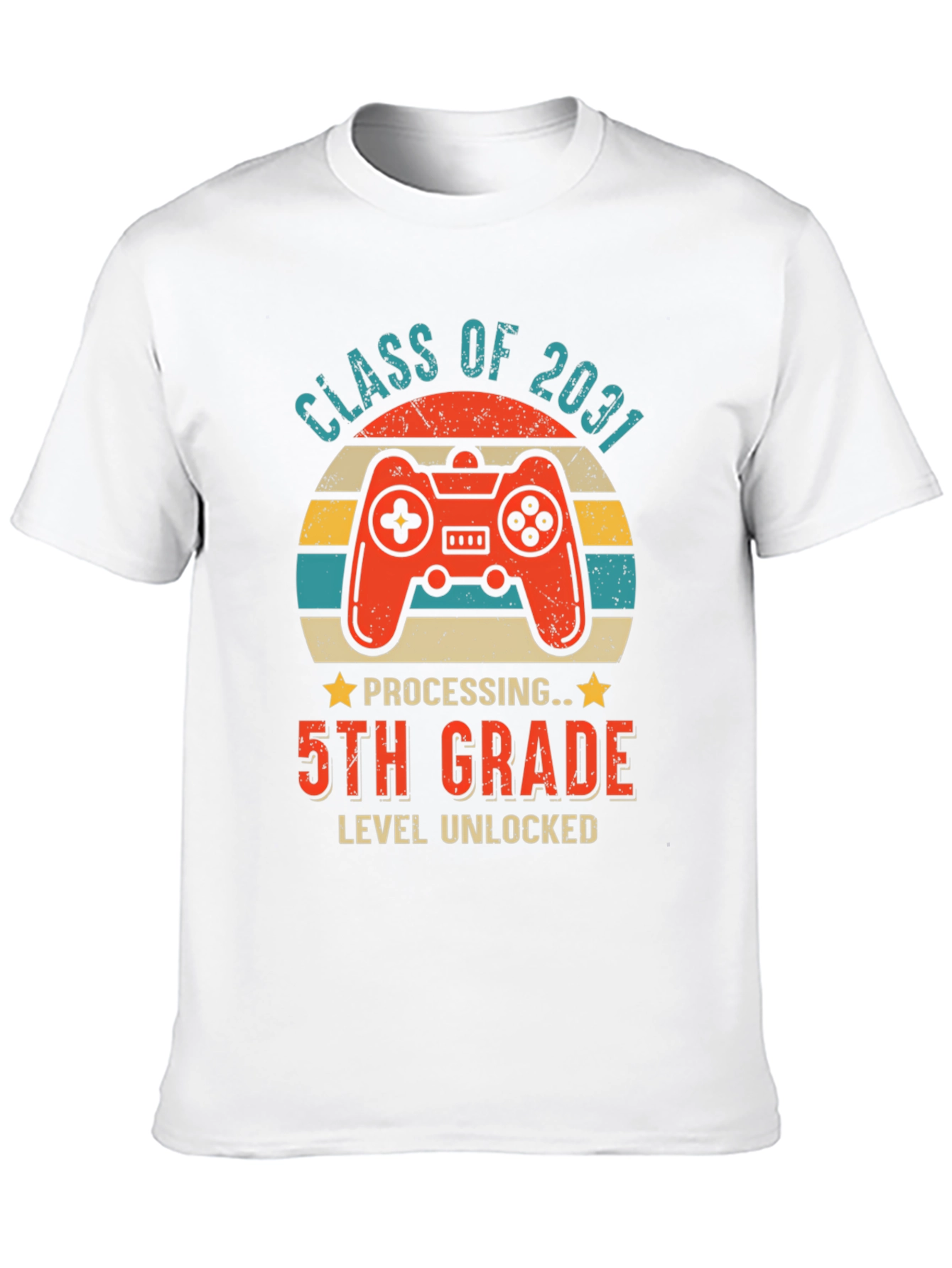 Class of 2031 5th Grade Level Unlocked Gamer T-Shirt
