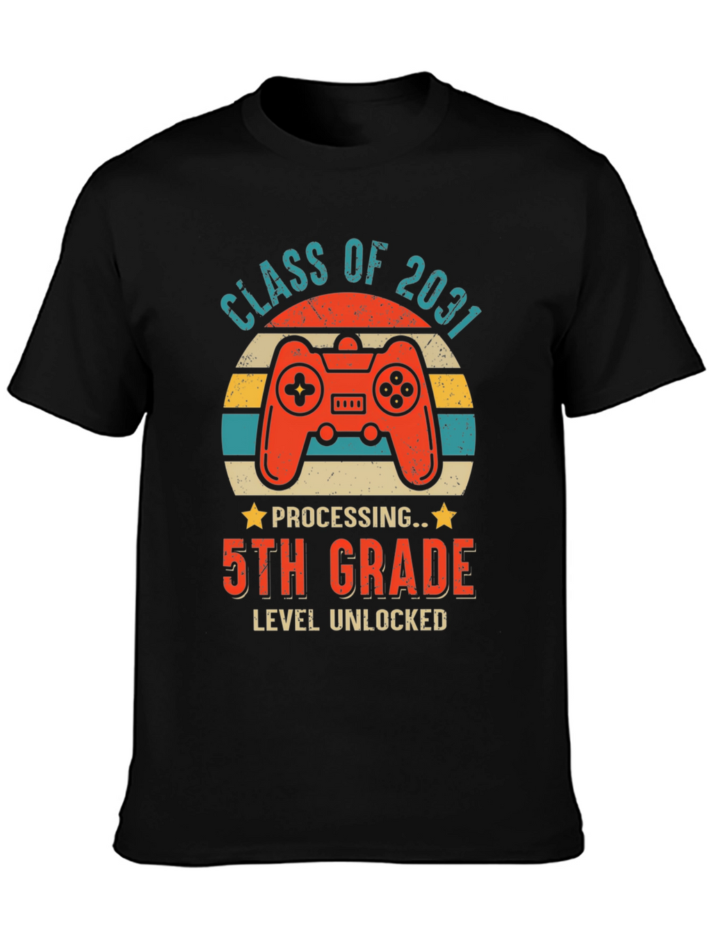 Class of 2031 5th Grade Level Unlocked Gamer T-Shirt
