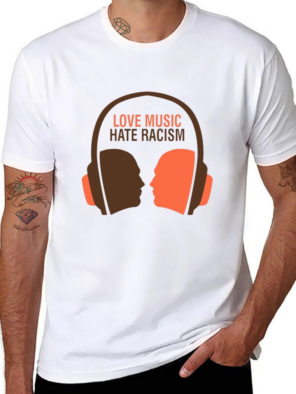 Love Music Hate Racism Graphic Tee