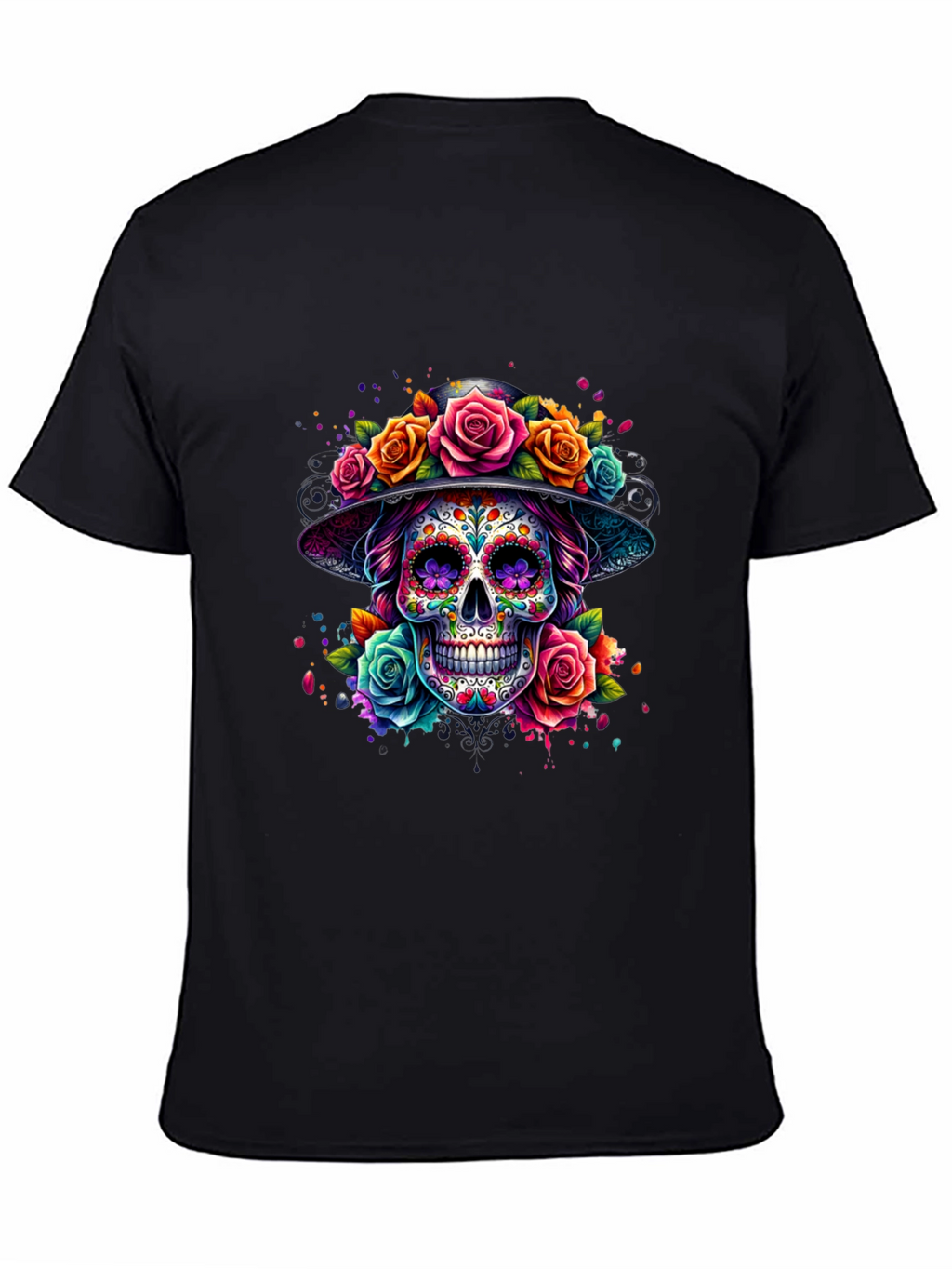 Floral Sugar Skull Graphic Tee