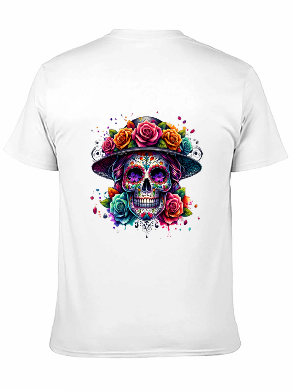Floral Sugar Skull Graphic Tee