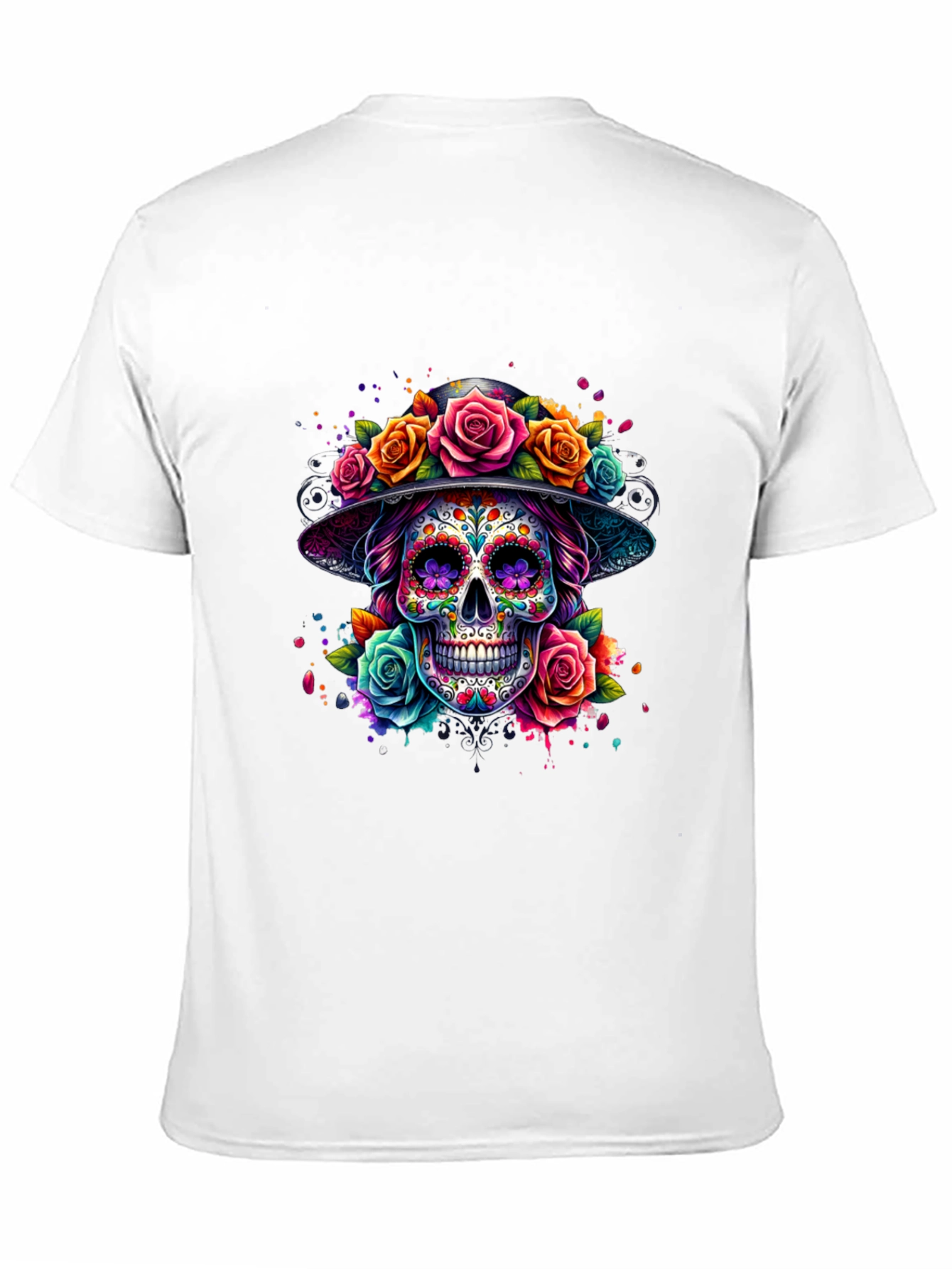 Floral Sugar Skull Graphic Tee