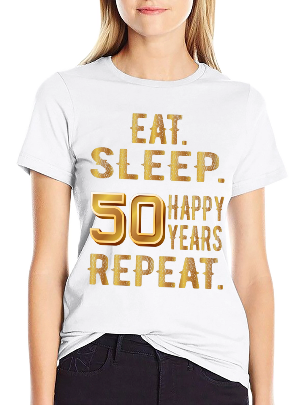 Eat Sleep 50 Happy Years Repeat T-Shirt