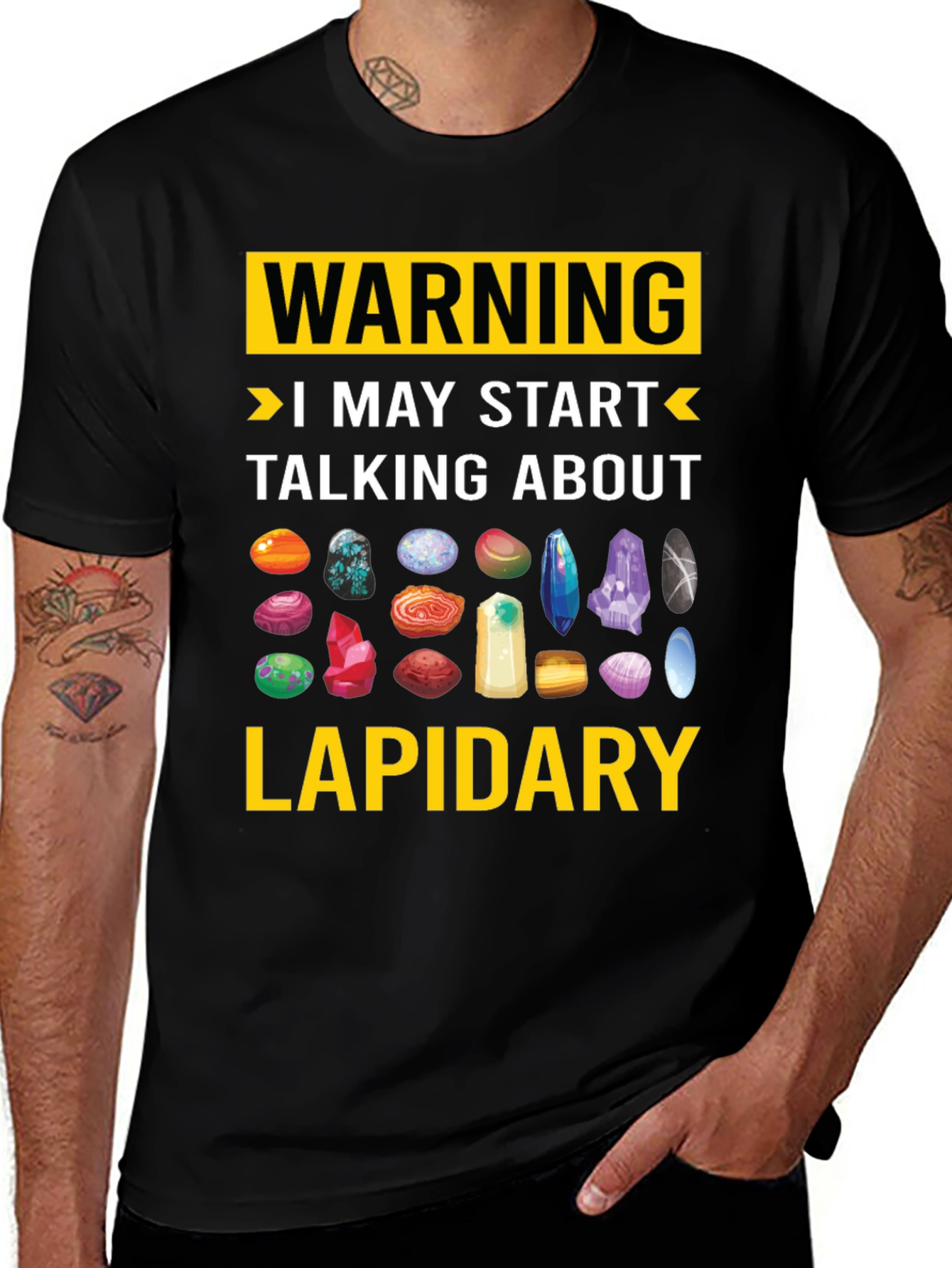 Lapidary Warning T-Shirt: Gemstone Lover Tee