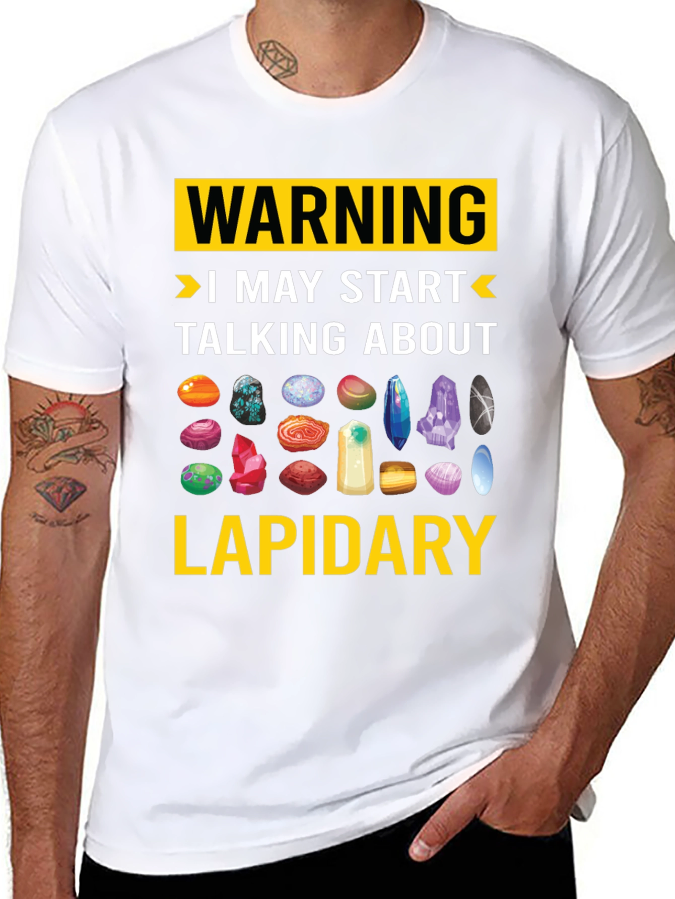 Lapidary Warning T-Shirt: Gemstone Lover Tee