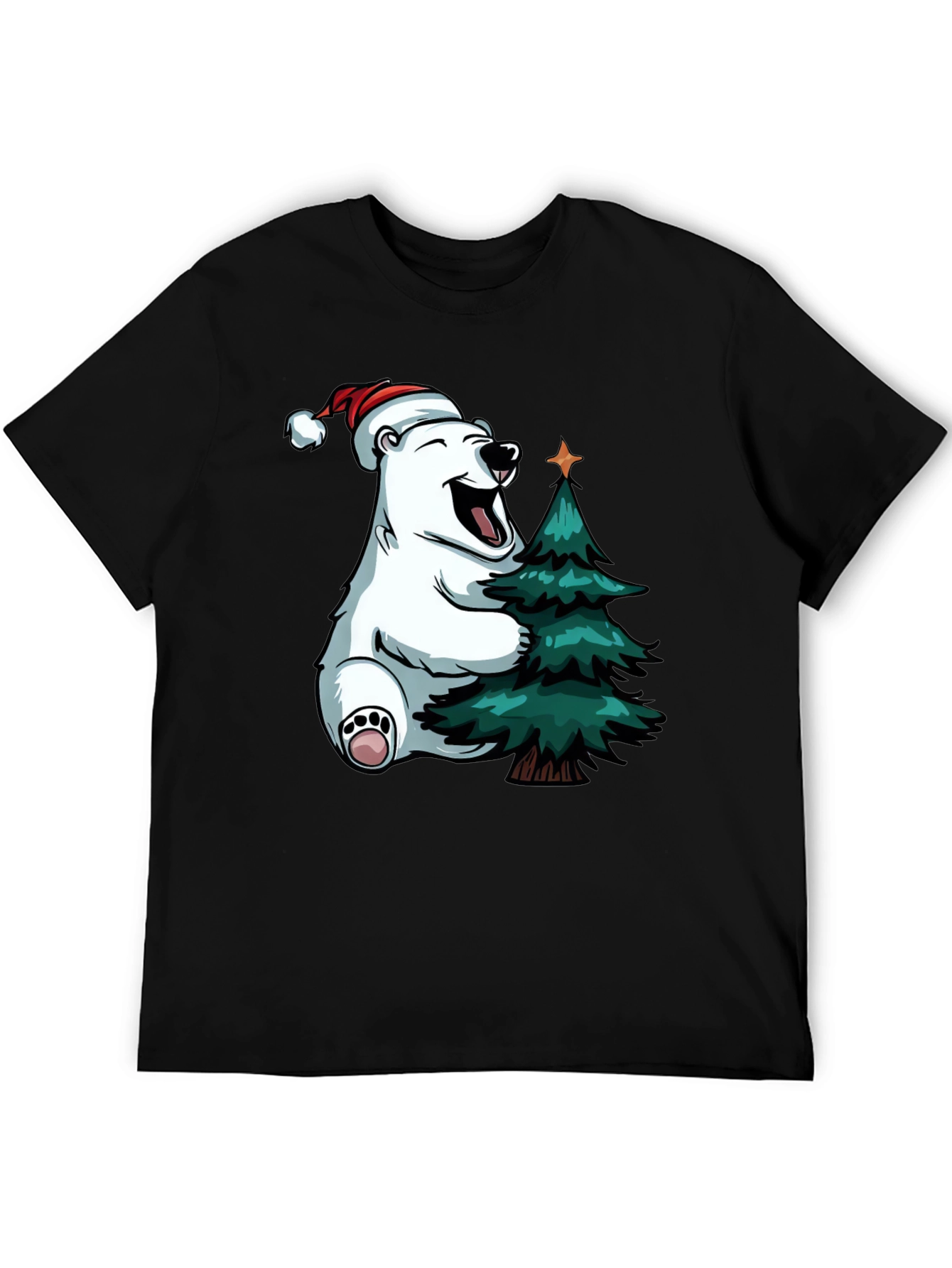 Festive Bear Hugs Christmas Tree - Holiday T-Shirt