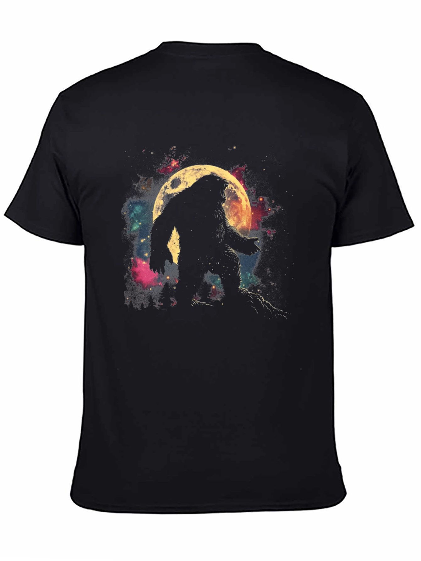 Bigfoot Moon Silhouette Graphic Tee