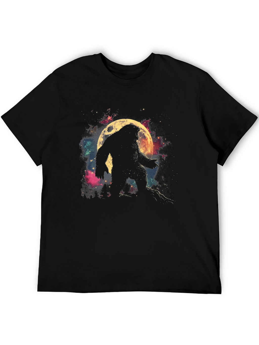 Bigfoot Moon Silhouette Graphic Tee