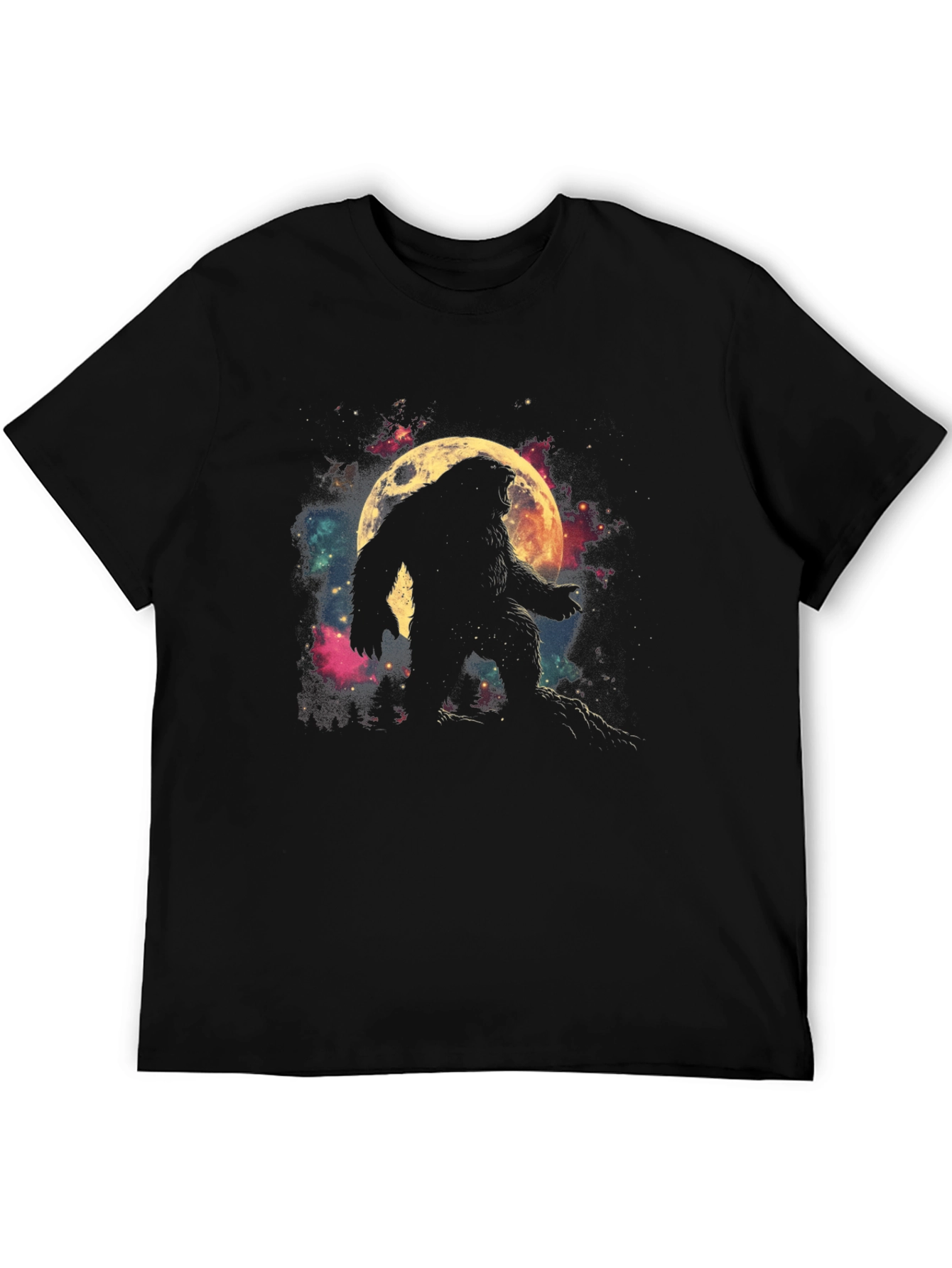 Bigfoot Moon Silhouette Graphic Tee