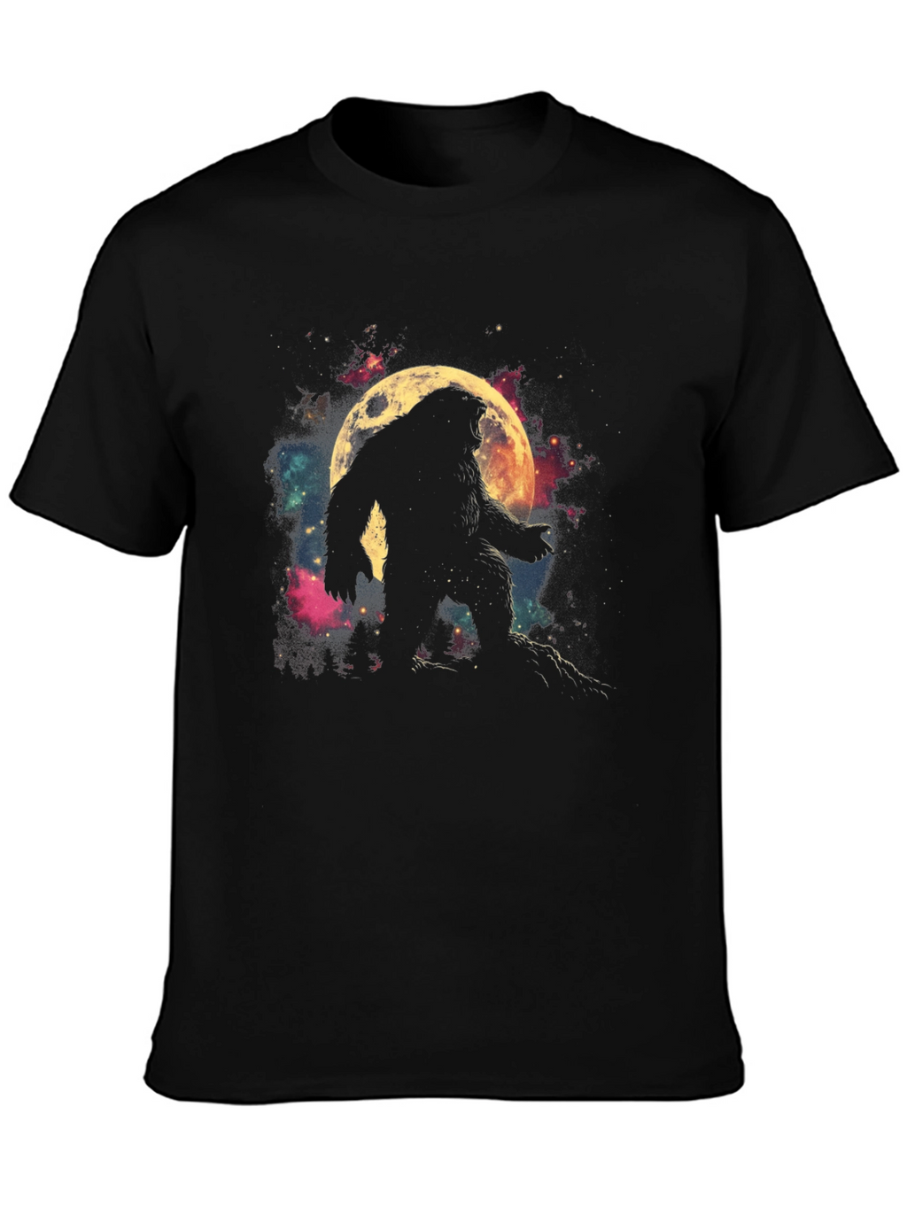 Bigfoot Moon Silhouette Graphic Tee