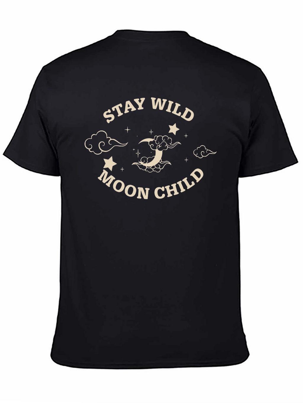 Stay Wild Moon Child Black Graphic Tee