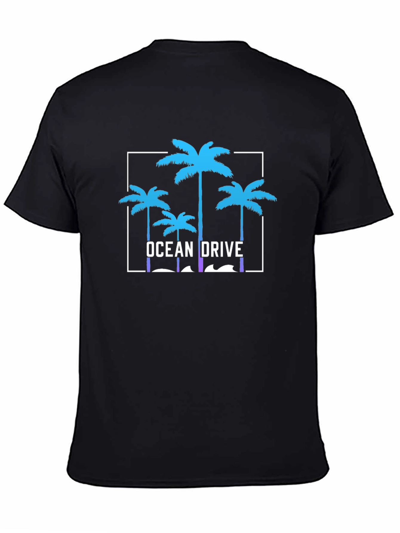Ocean Drive Graphic Tee - Tropical Palm Tree T-Shirt