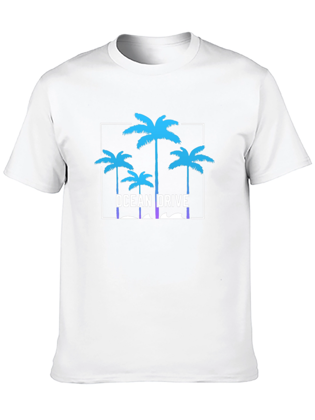 Ocean Drive Graphic Tee - Tropical Palm Tree T-Shirt