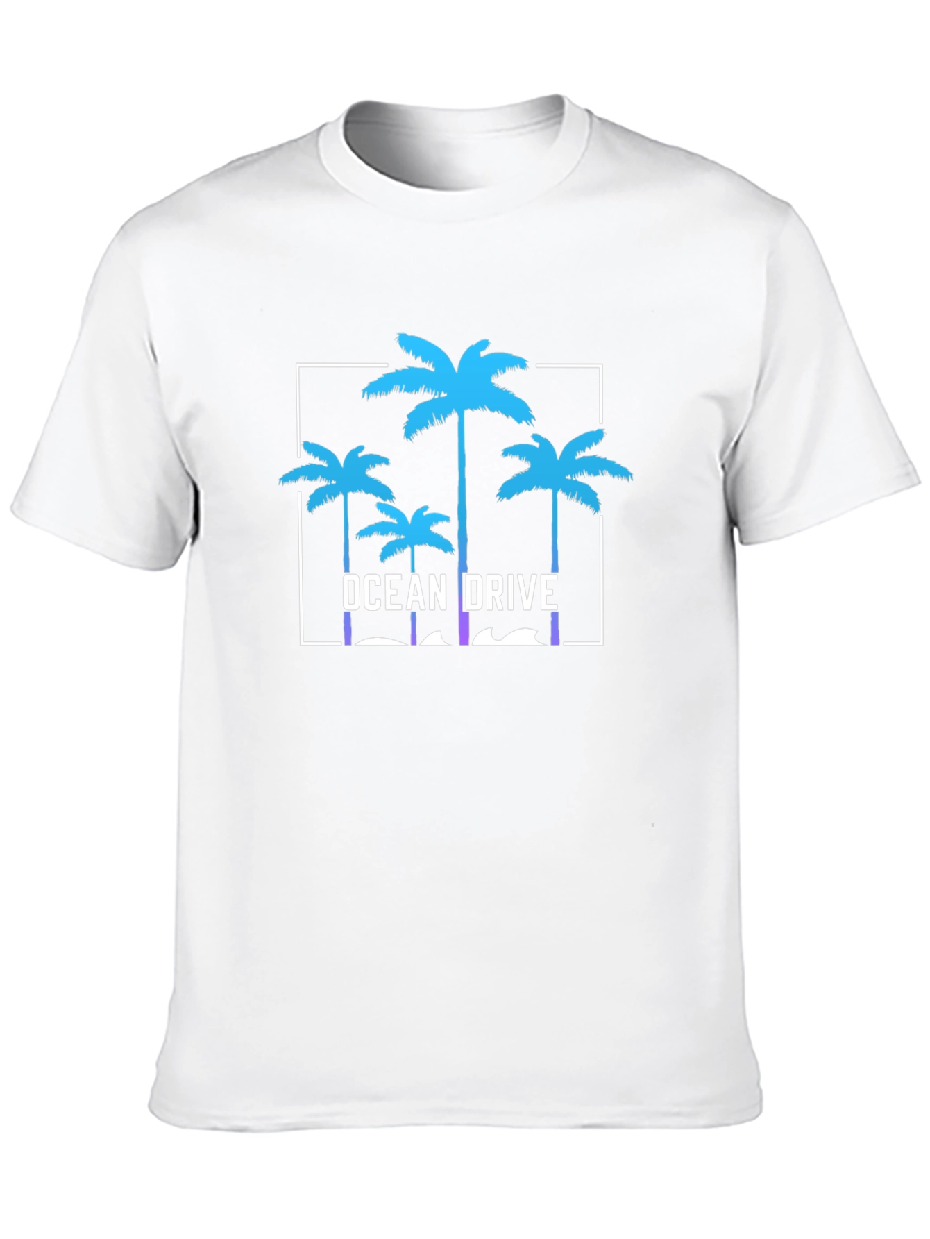 Ocean Drive Graphic Tee - Tropical Palm Tree T-Shirt