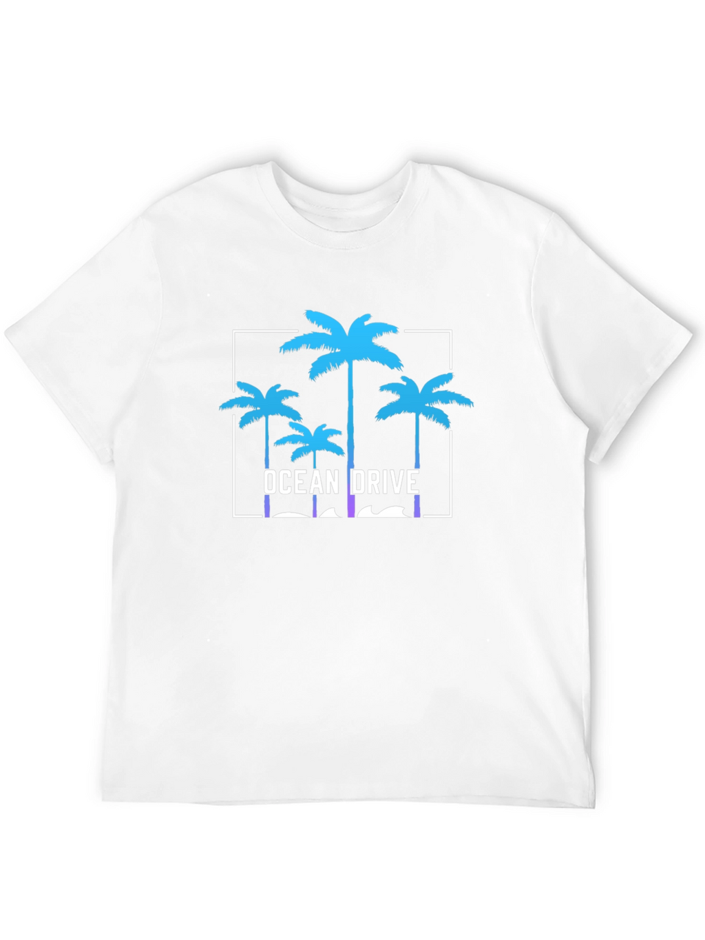 Ocean Drive Graphic Tee - Tropical Palm Tree T-Shirt