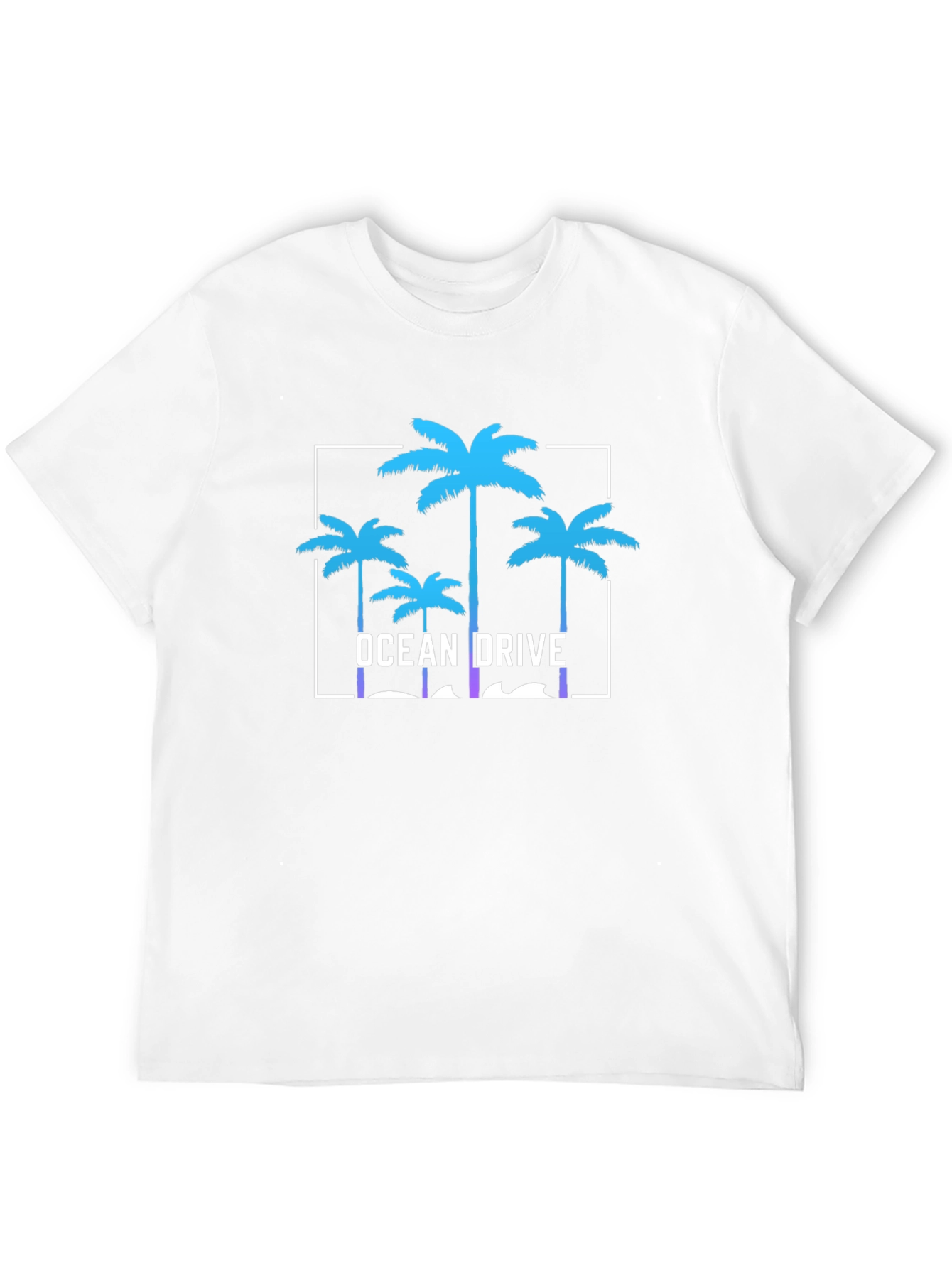 Ocean Drive Graphic Tee - Tropical Palm Tree T-Shirt