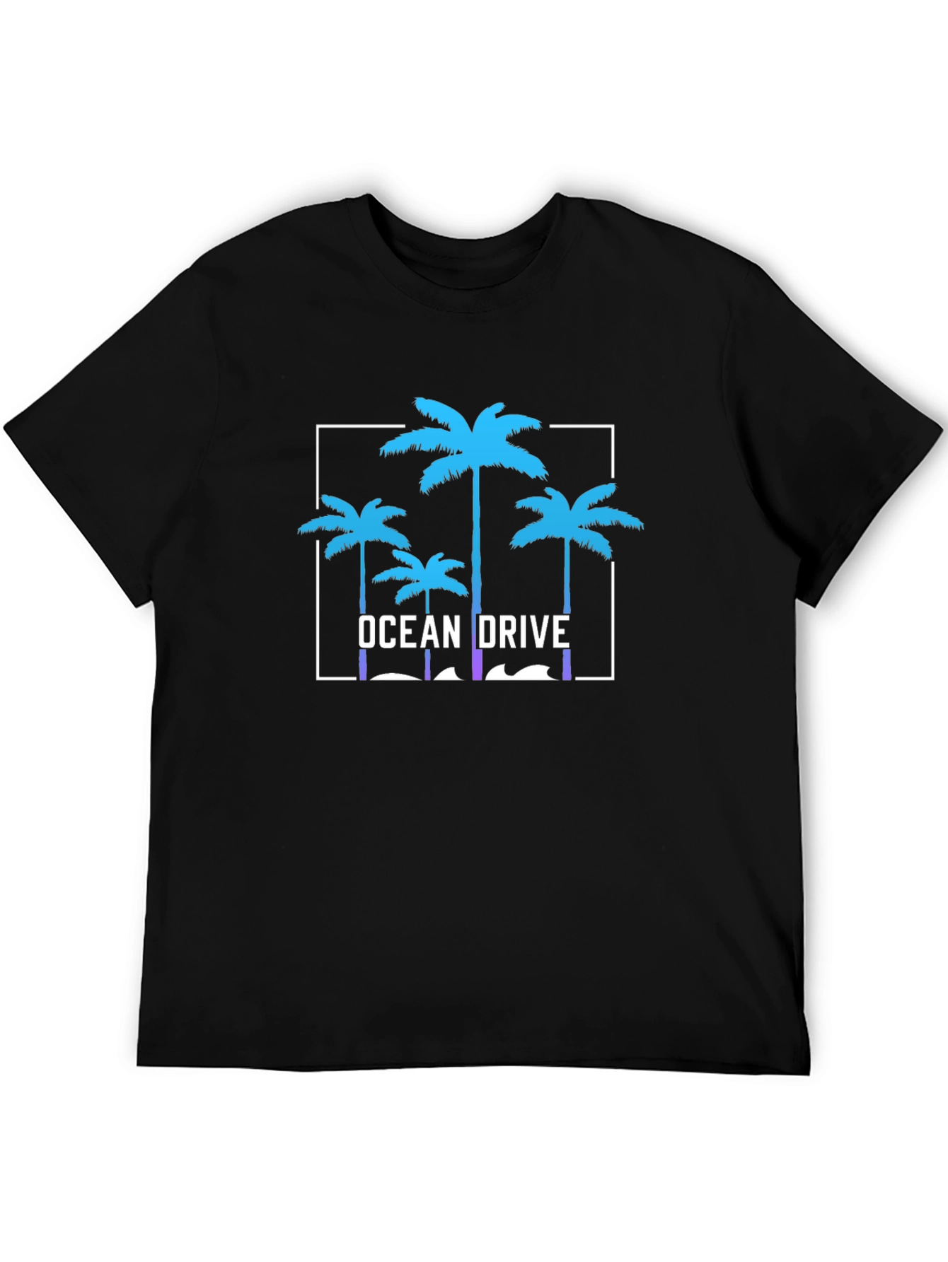 Ocean Drive Graphic Tee - Tropical Palm Tree T-Shirt
