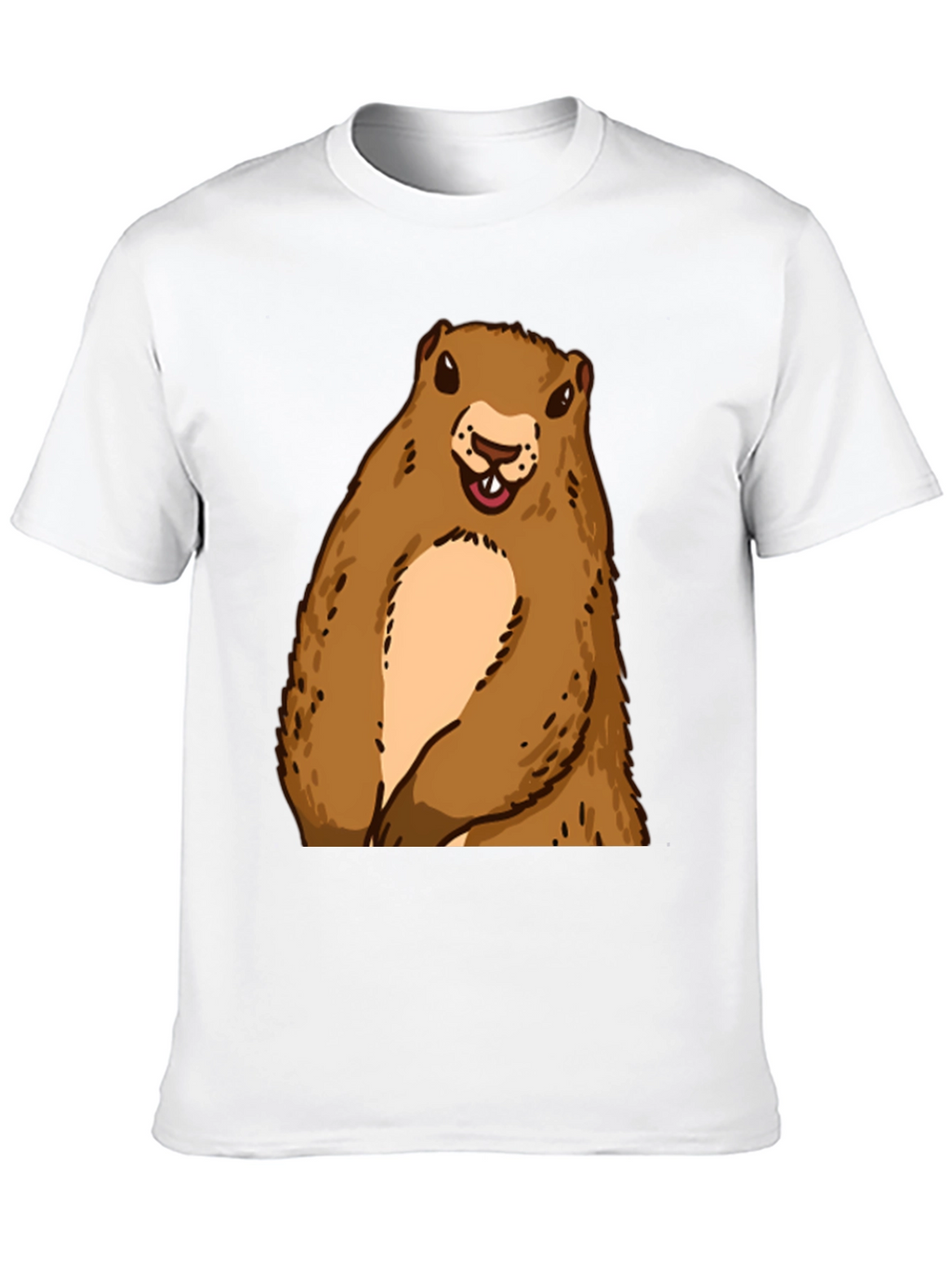 Groundhog Graphic Tee - Black Crew Neck T-Shirt