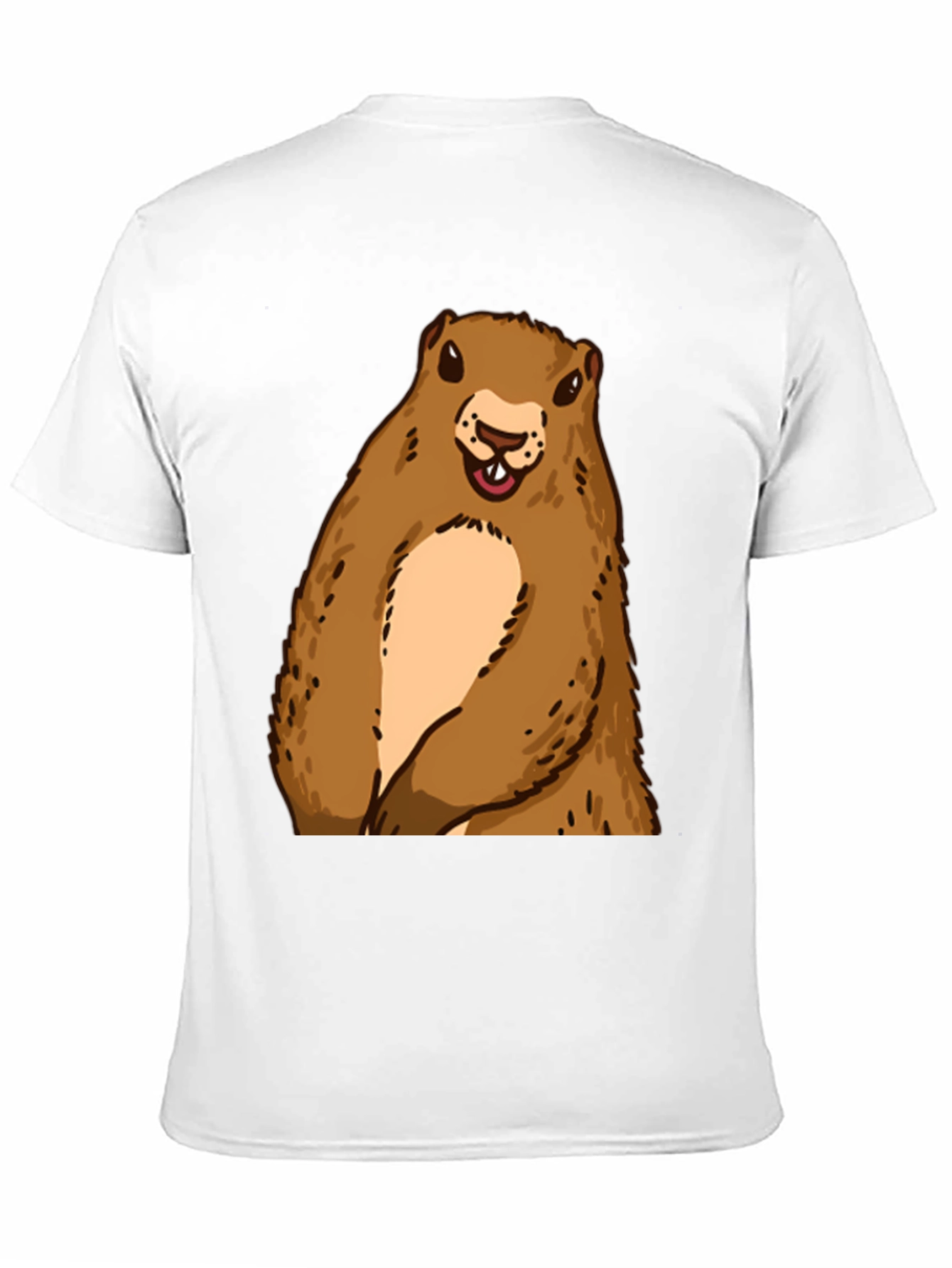 Groundhog Graphic Tee - Black Crew Neck T-Shirt