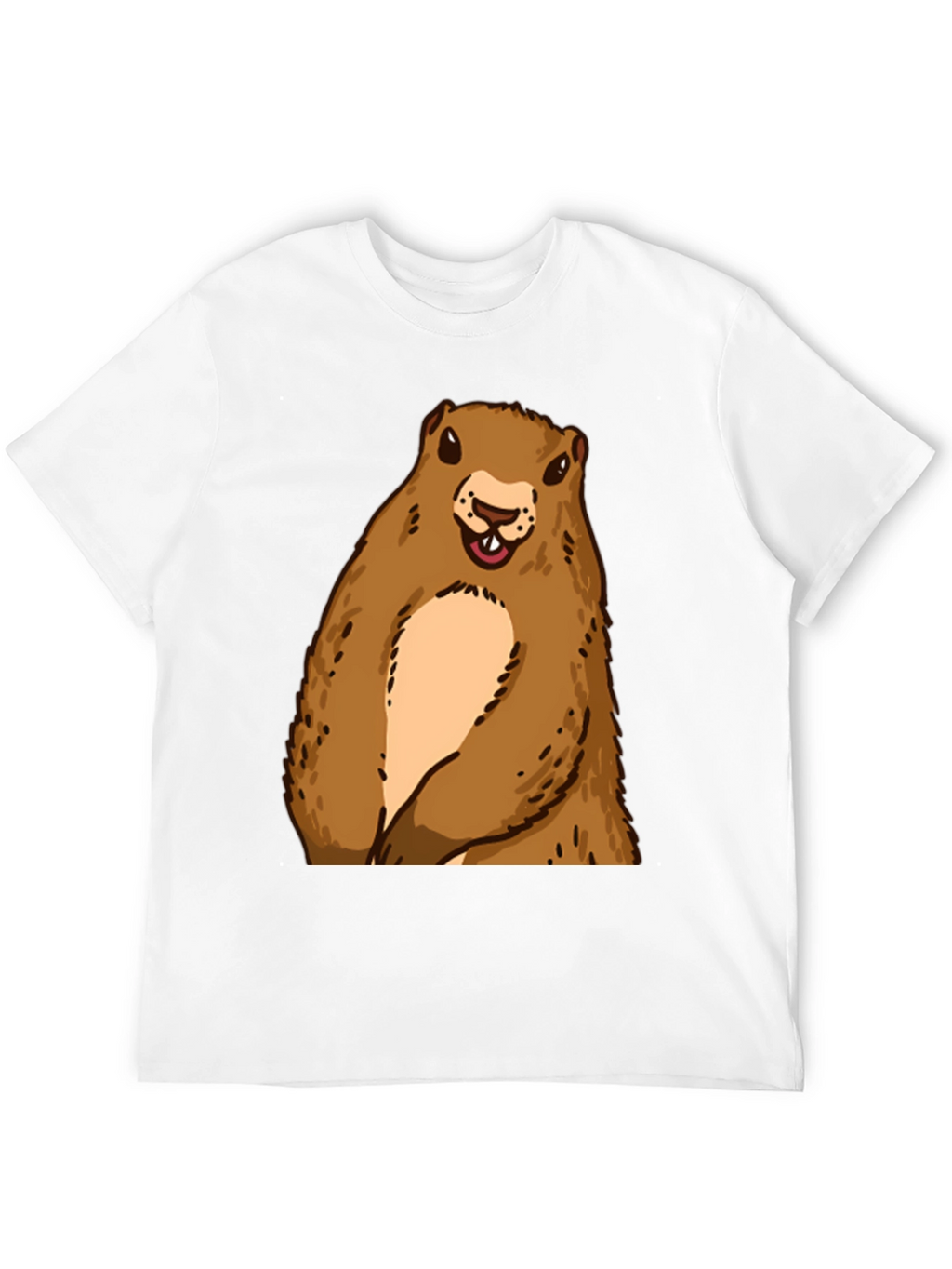 Groundhog Graphic Tee - Black Crew Neck T-Shirt