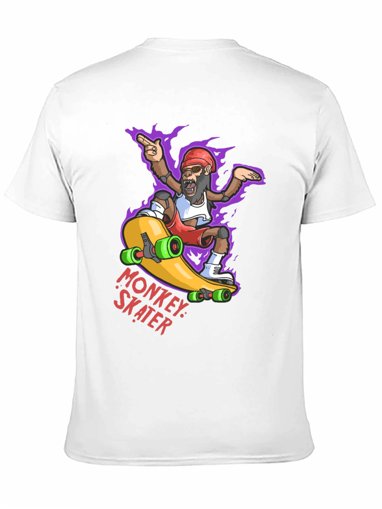 Monkey Skater Graphic Tee - Cool Cartoon Skateboard T-Shirt