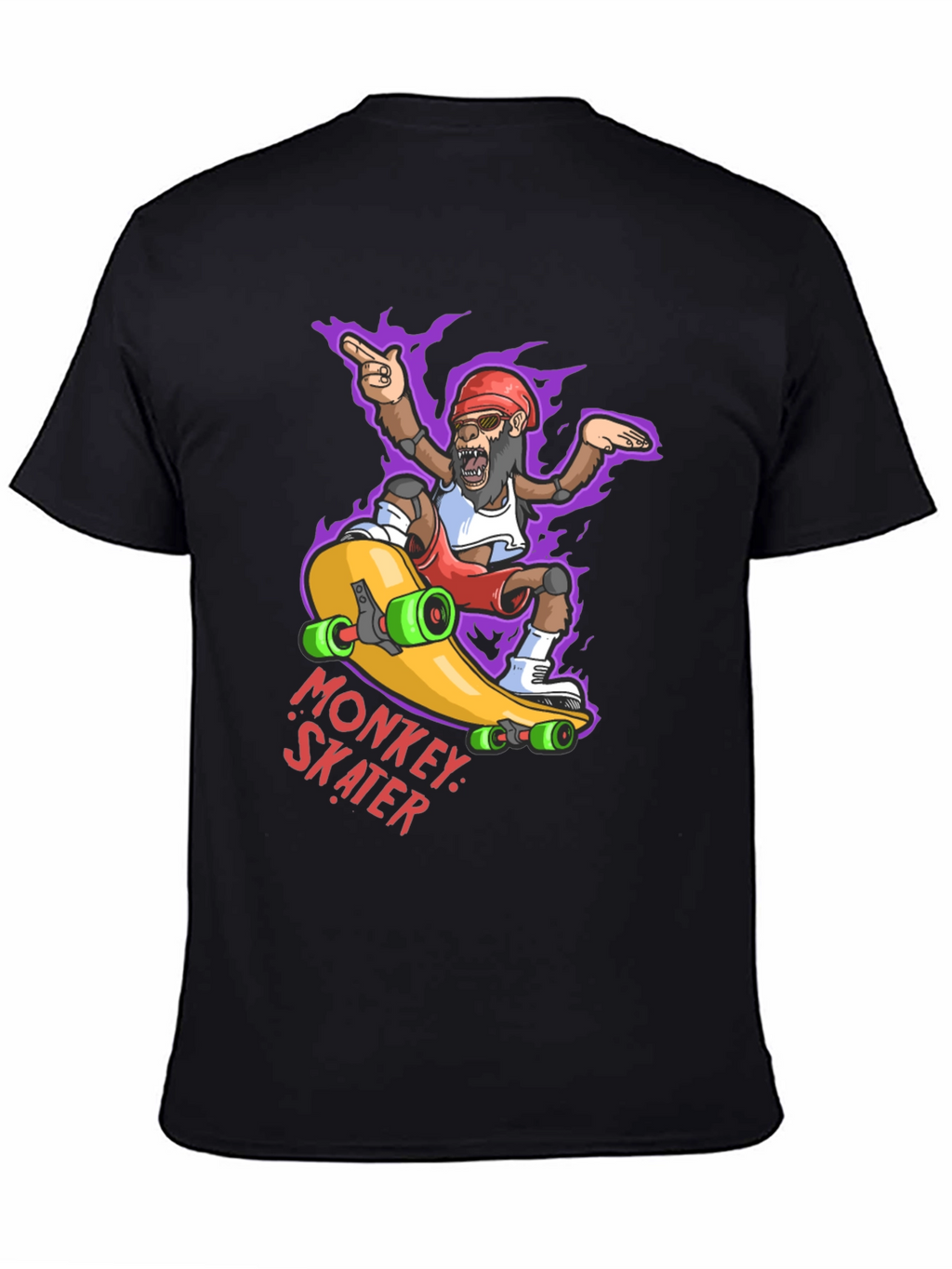 Monkey Skater Graphic Tee - Cool Cartoon Skateboard T-Shirt