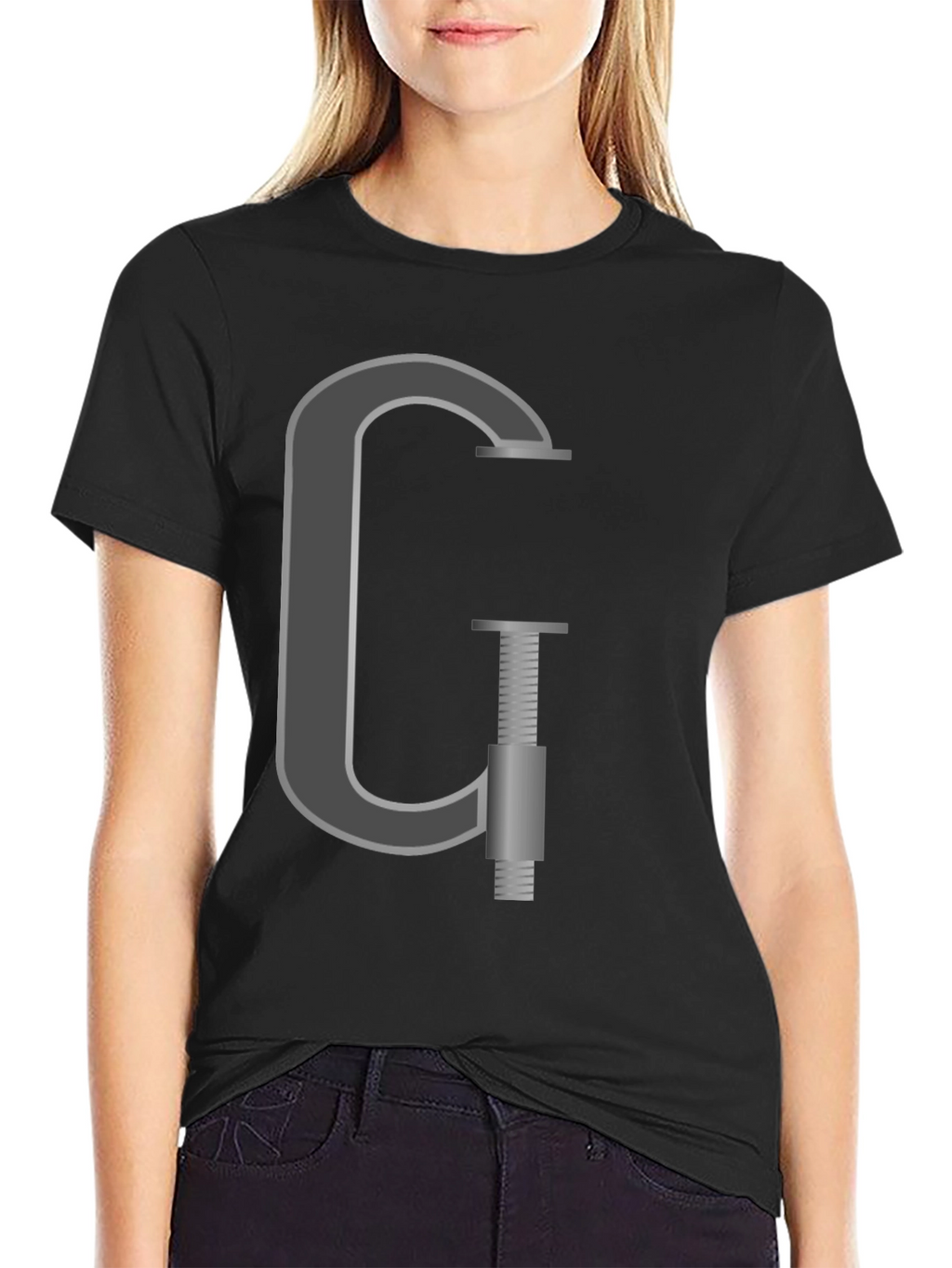 G-Clamp Graphic Tee - Black Cotton T-Shirt