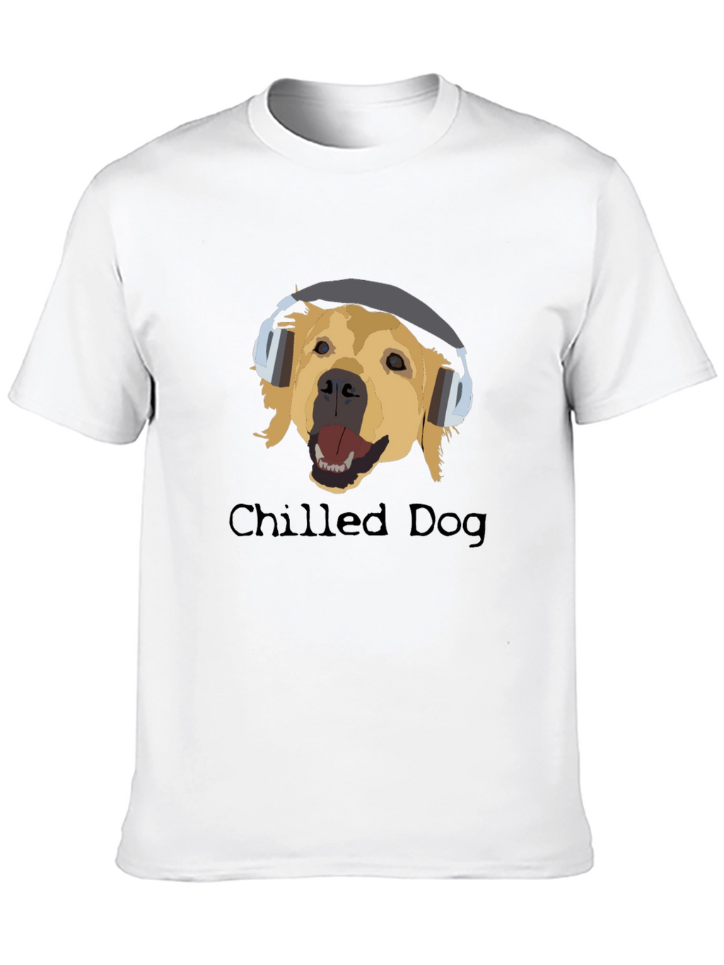 Chilled Dog Black Cotton Graphic Tee