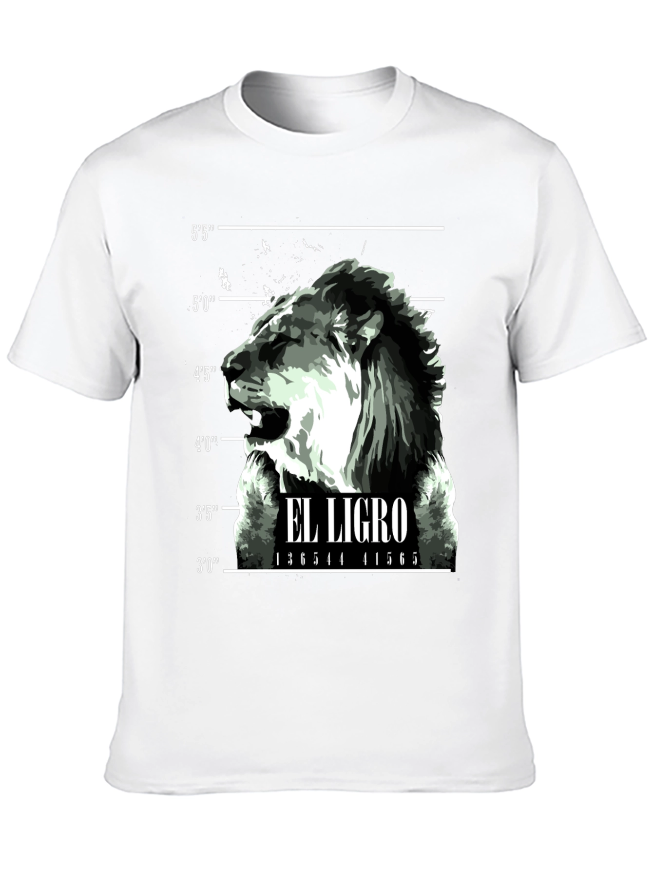 El Ligro Lion Mugshot Graphic T-Shirt