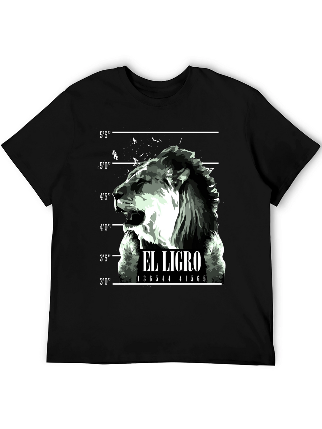El Ligro Lion Mugshot Graphic T-Shirt