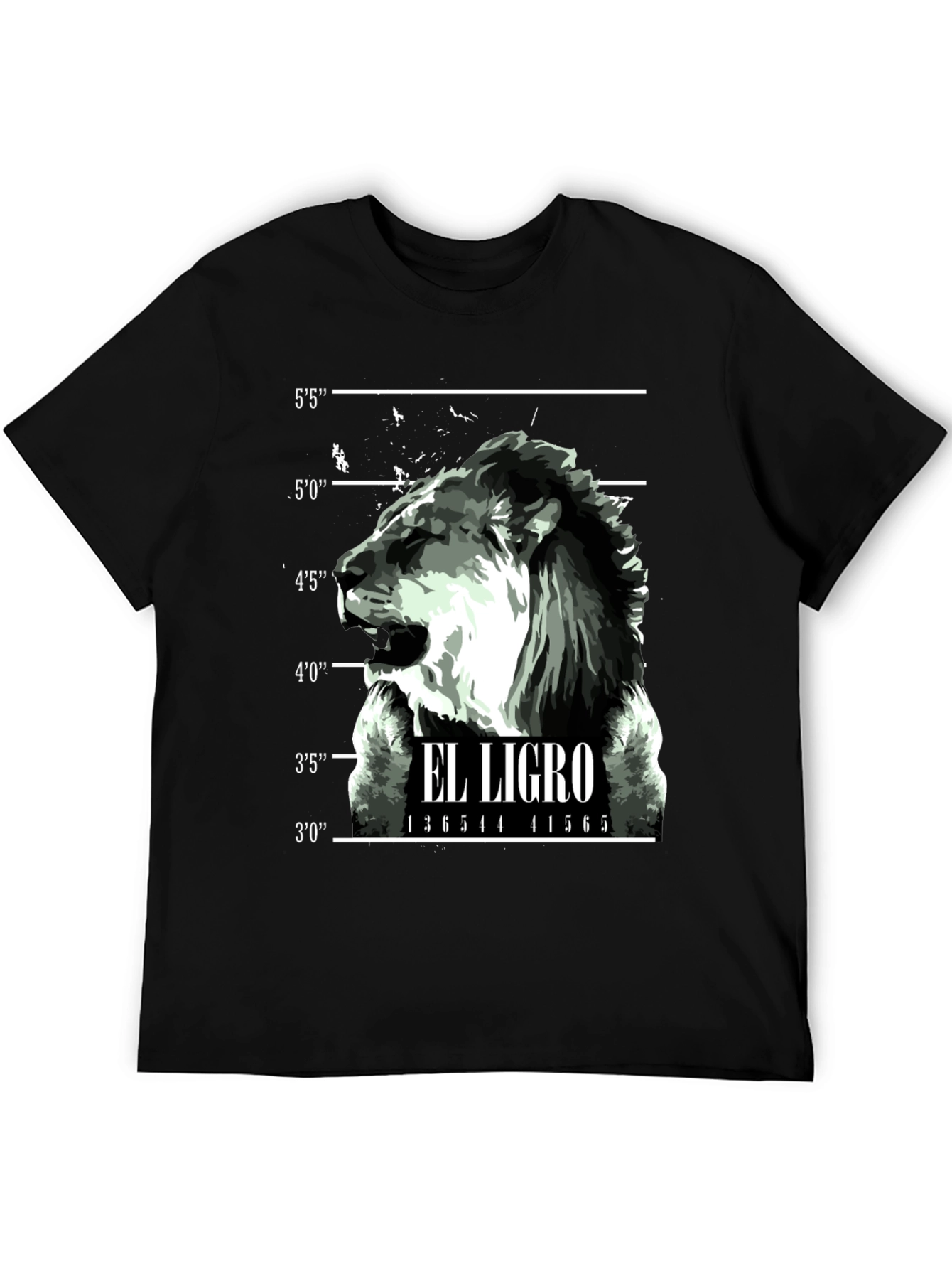 El Ligro Lion Mugshot Graphic T-Shirt