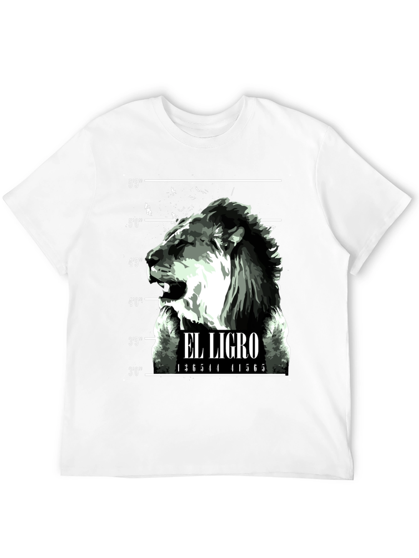 El Ligro Lion Mugshot Graphic T-Shirt