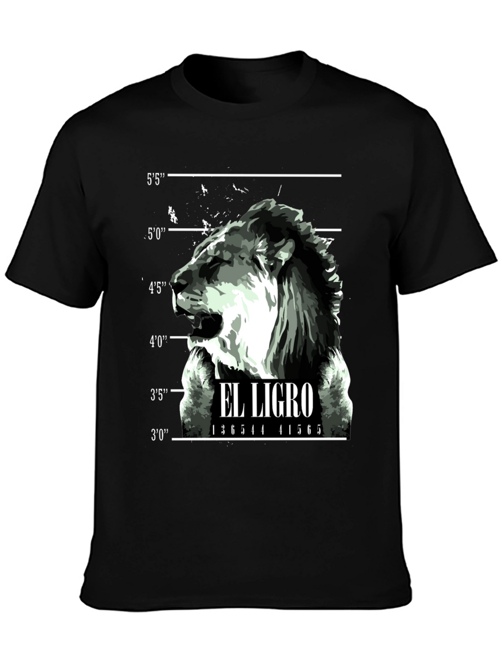 El Ligro Lion Mugshot Graphic T-Shirt