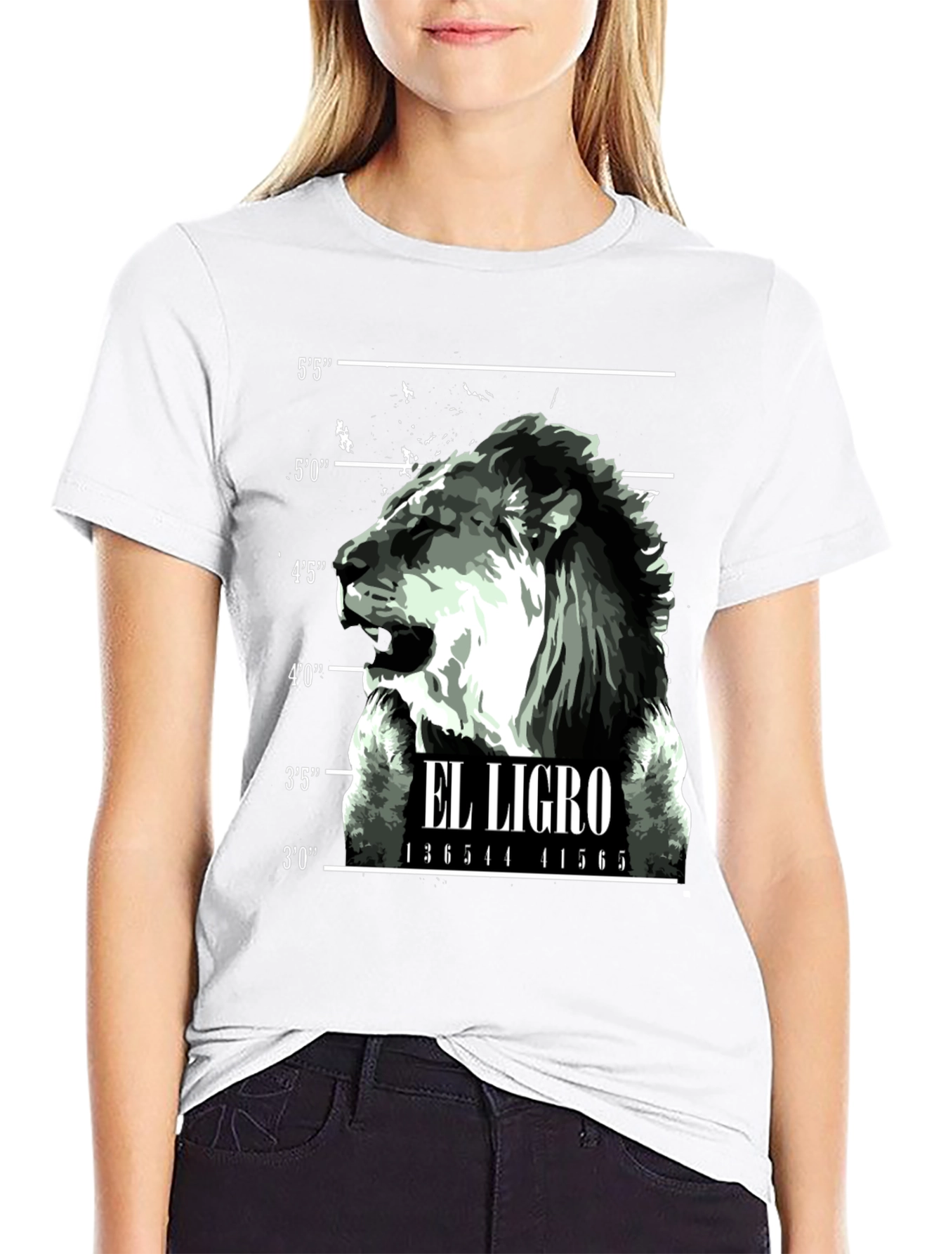 El Ligro Lion Mugshot Graphic T-Shirt