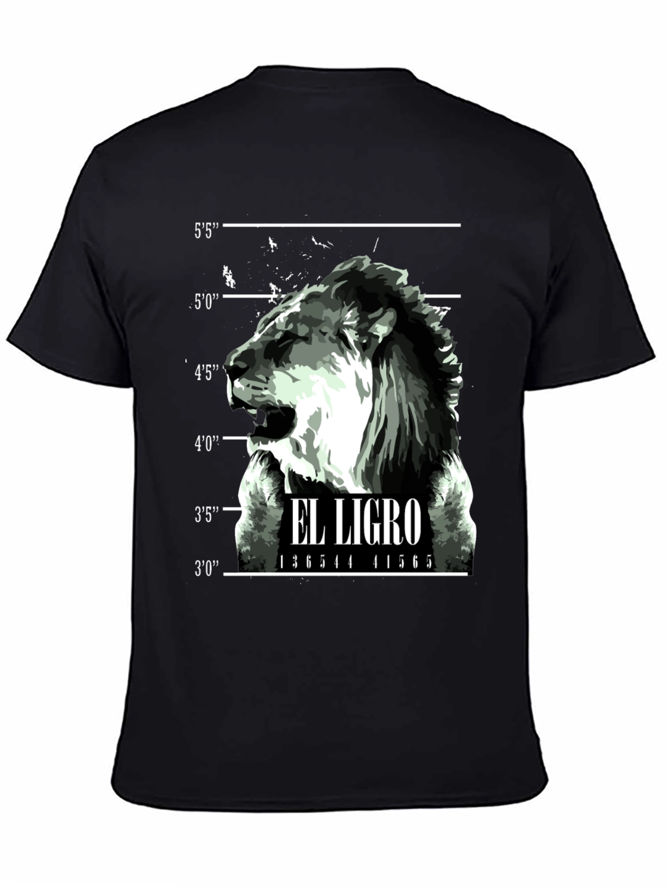 El Ligro Lion Mugshot Graphic T-Shirt