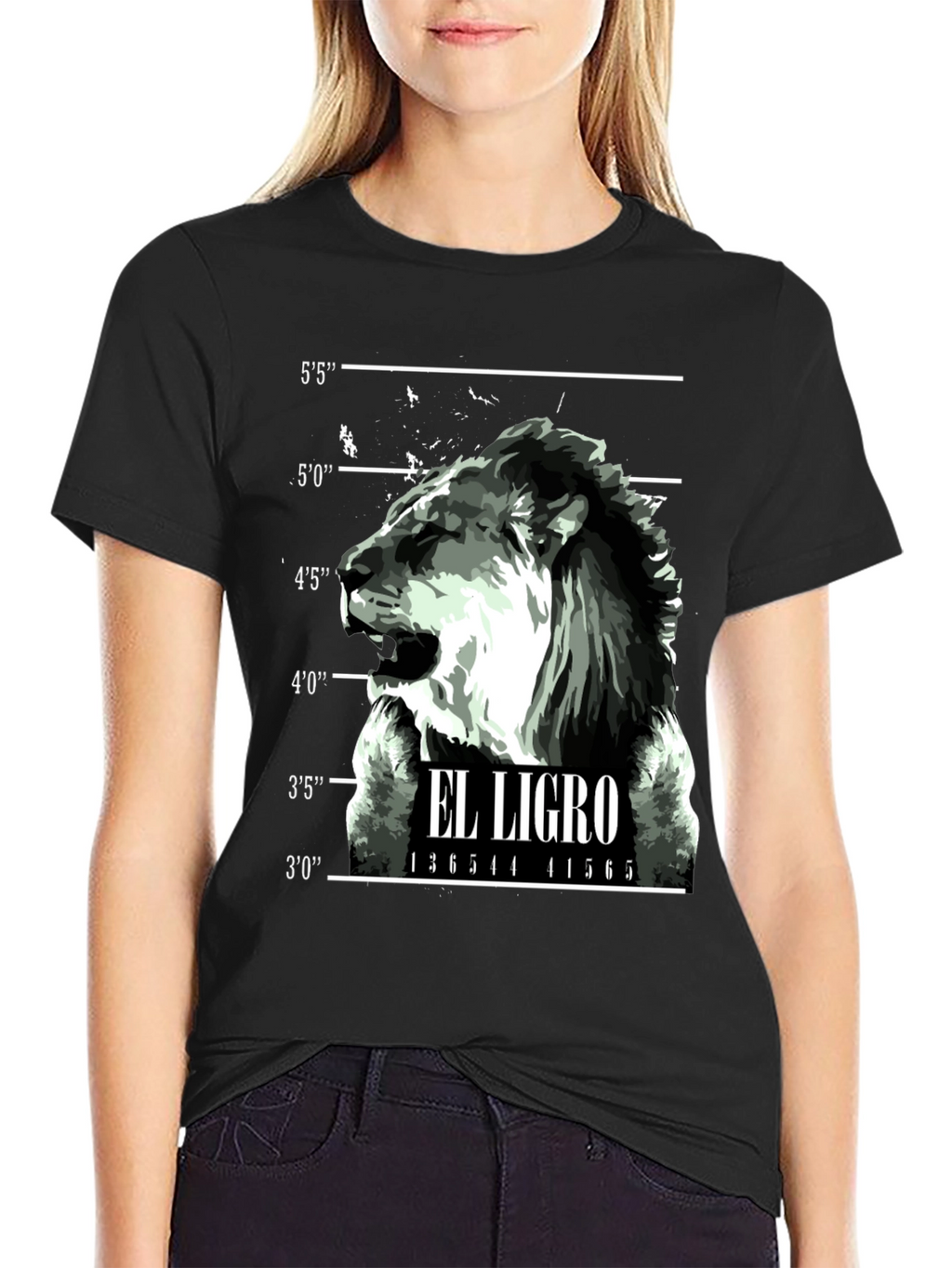 El Ligro Lion Mugshot Graphic T-Shirt
