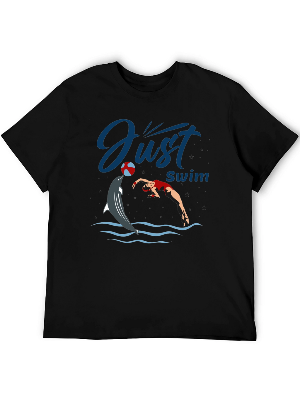 Just Swim Dolphin Graphic T-Shirt
