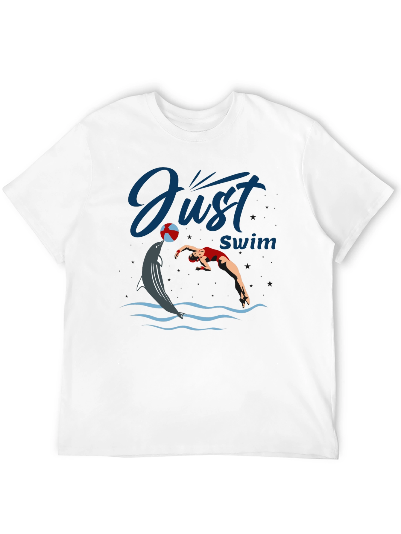 Just Swim Dolphin Graphic T-Shirt