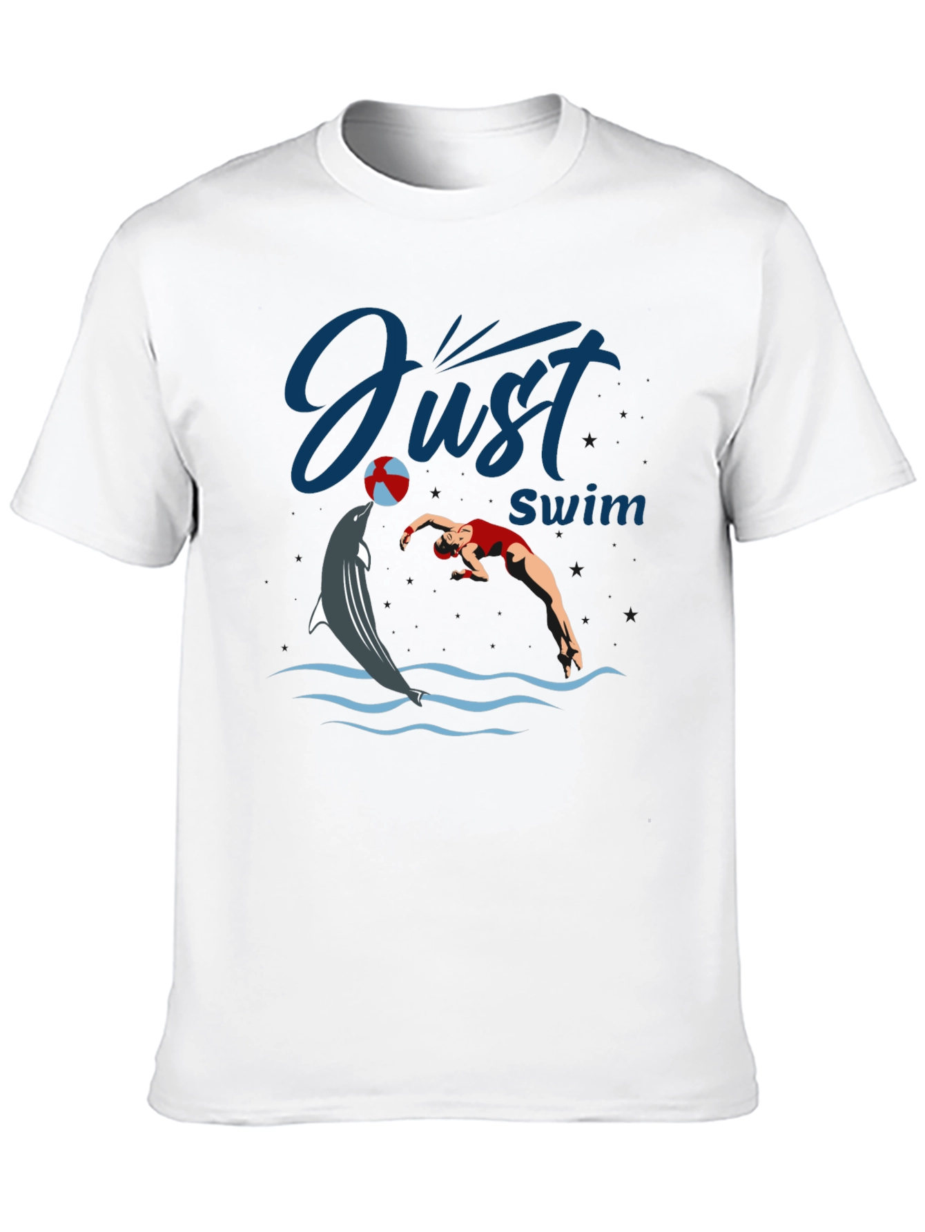 Just Swim Dolphin Graphic T-Shirt