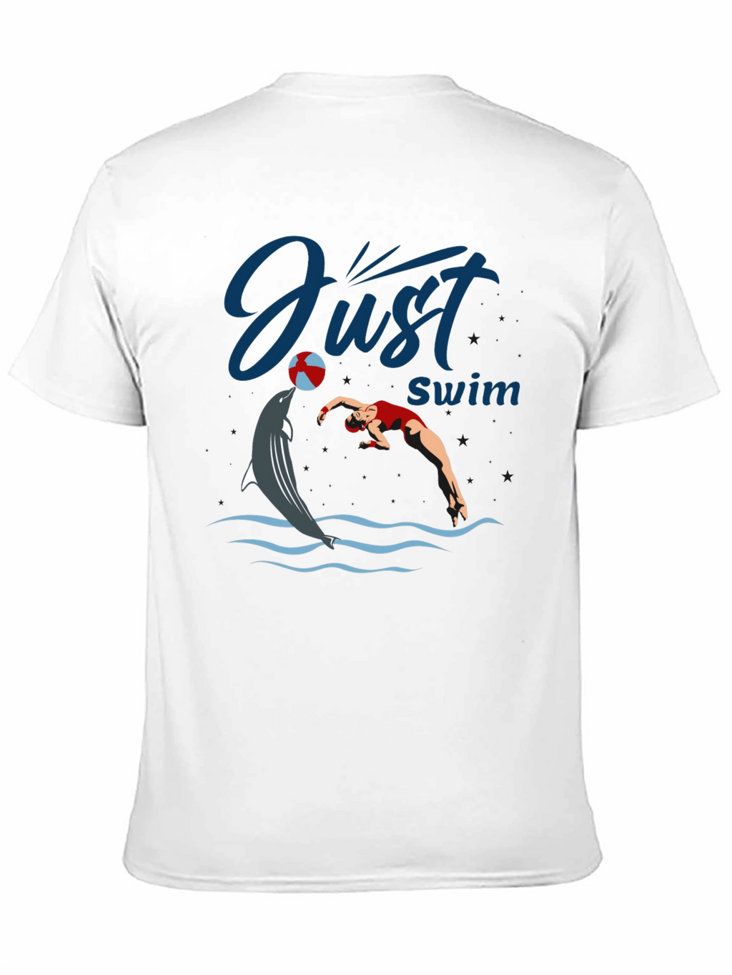Just Swim Dolphin Graphic T-Shirt