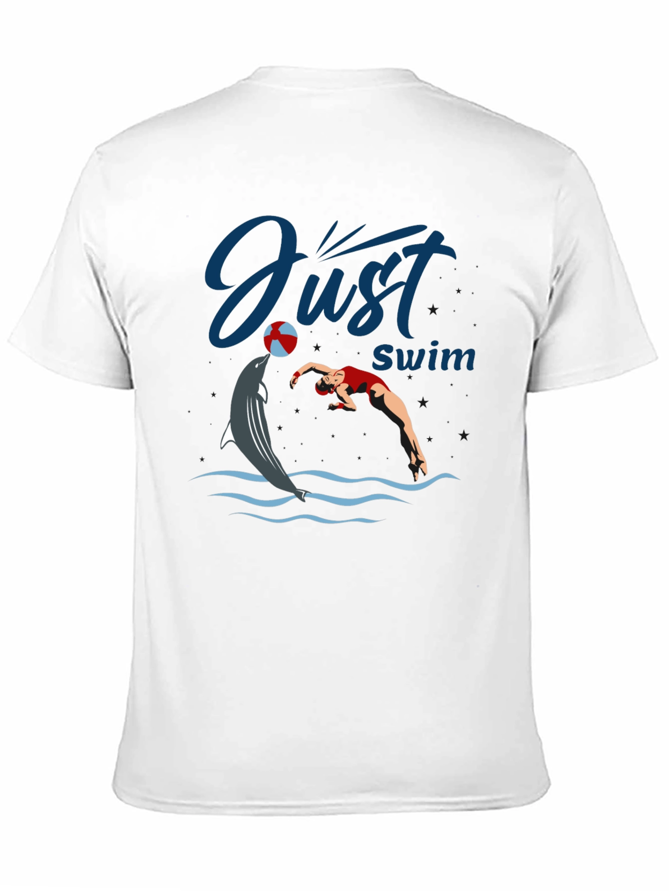 Just Swim Dolphin Graphic T-Shirt