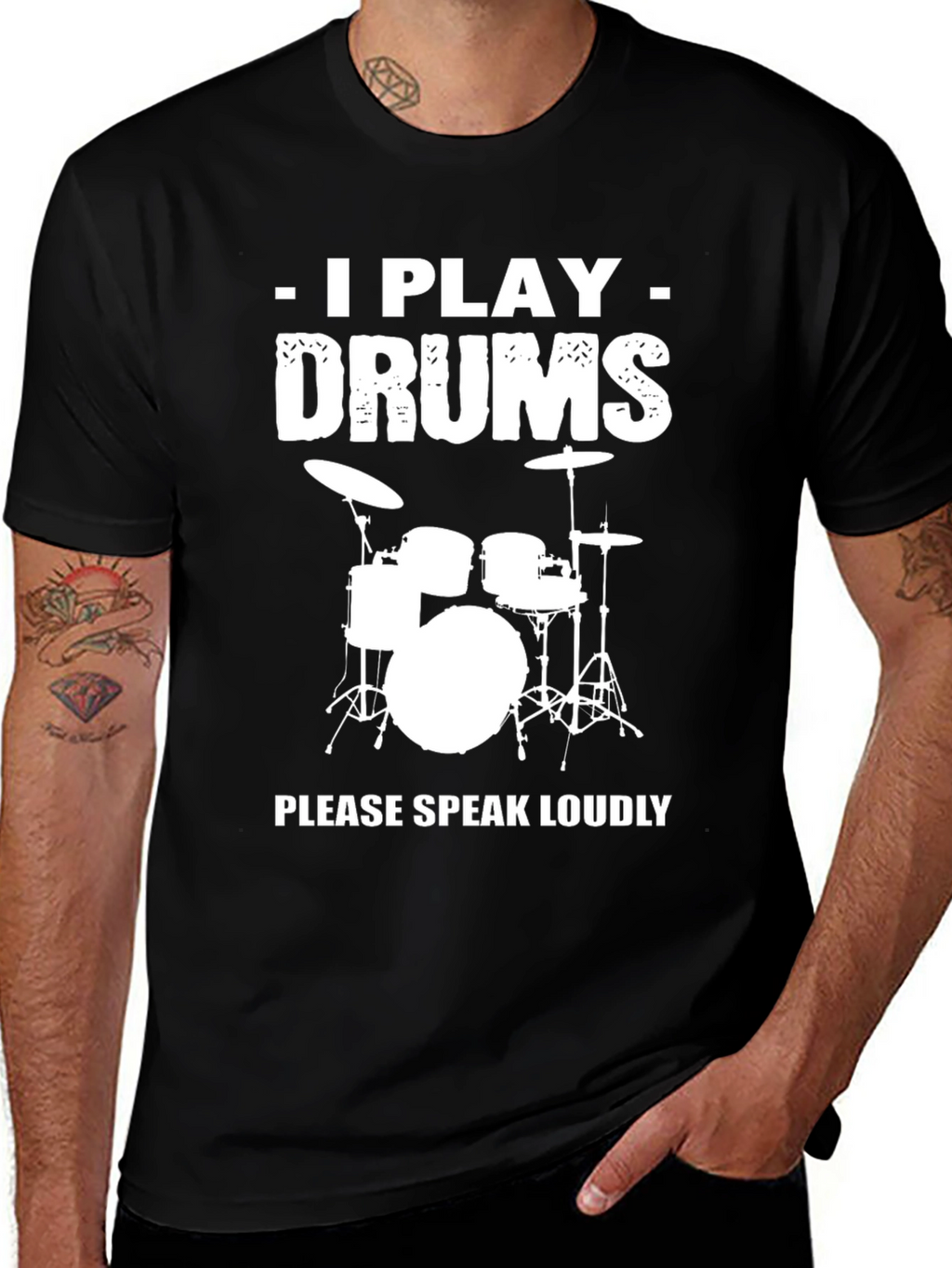 I Play Drums T-Shirt - Funny Musician Tee
