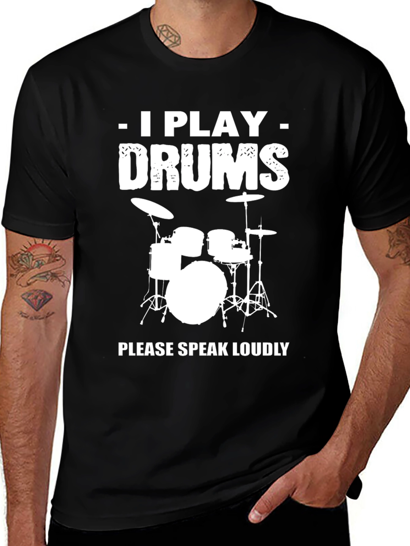 I Play Drums T-Shirt - Funny Musician Tee